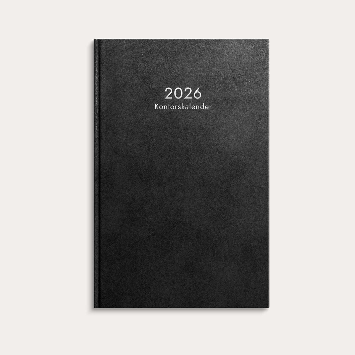 Kalender 2026 Kontorskalender svart konstläder