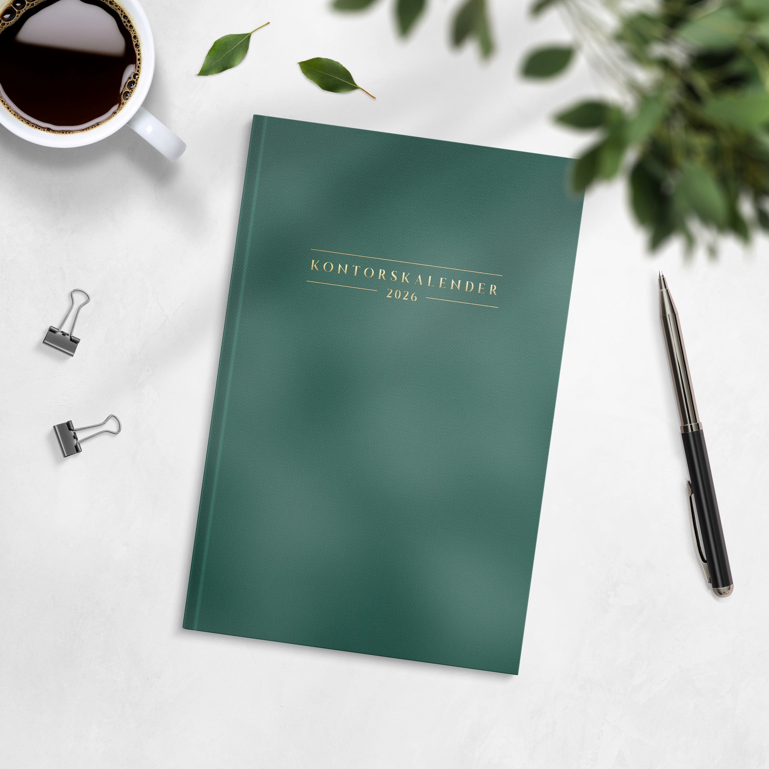 Kalender 2026 Kontorskalender grön