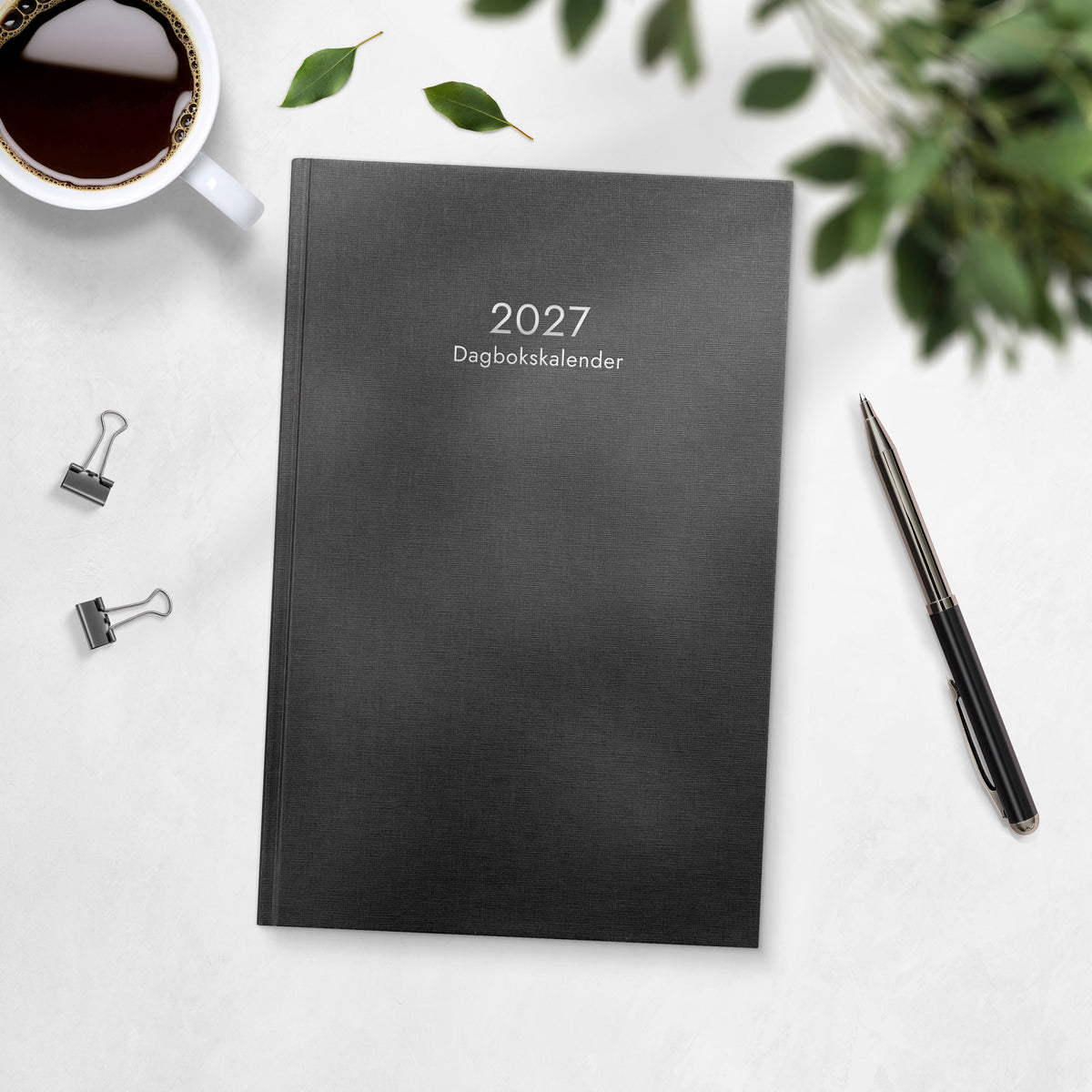 Dagbokskalender 2027 svart