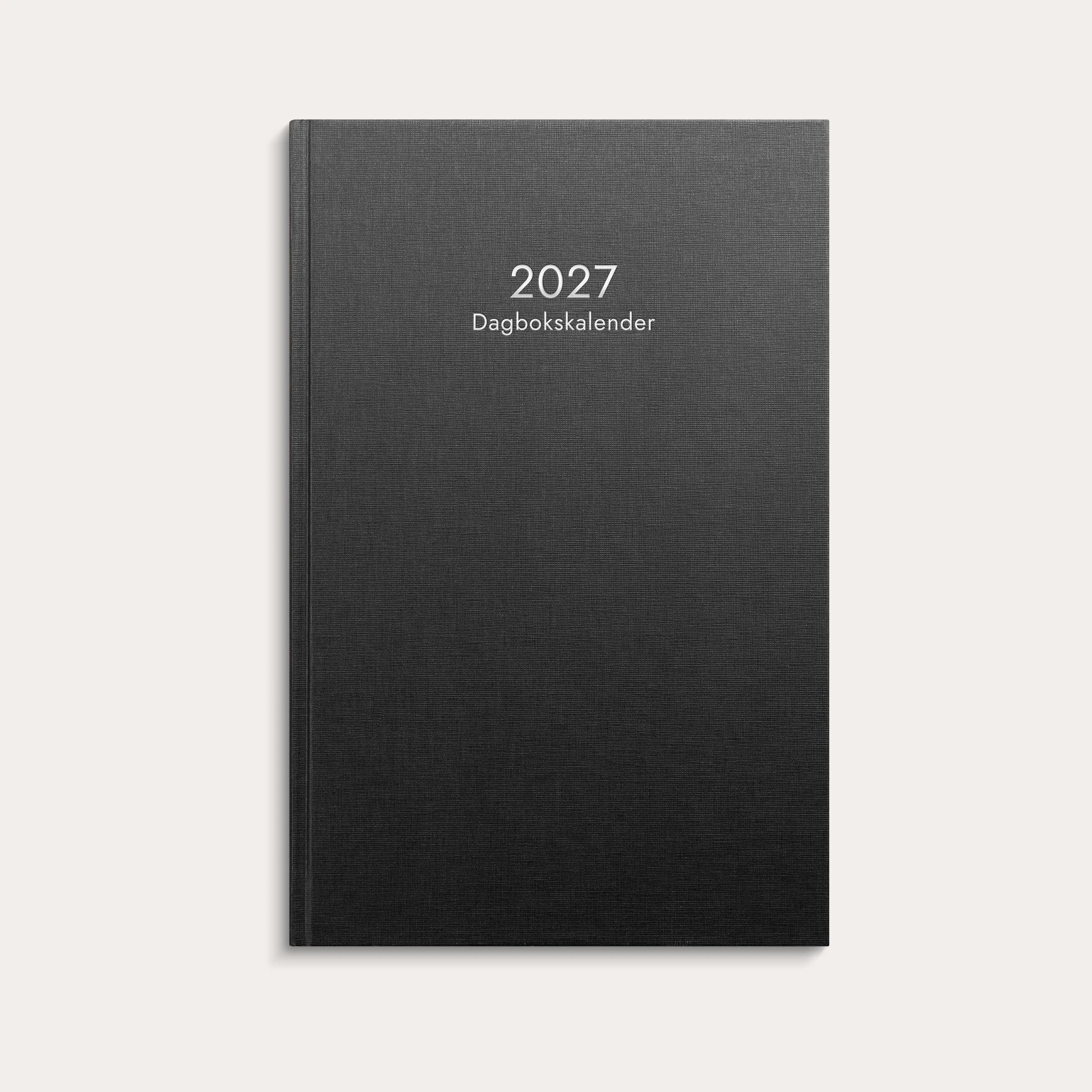 Dagbokskalender 2027 svart