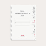Stor Veckokalender 2026 refill