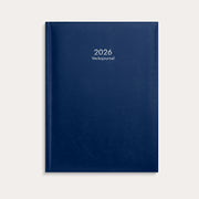Kalender 2026 Veckojournal blått konstläder
