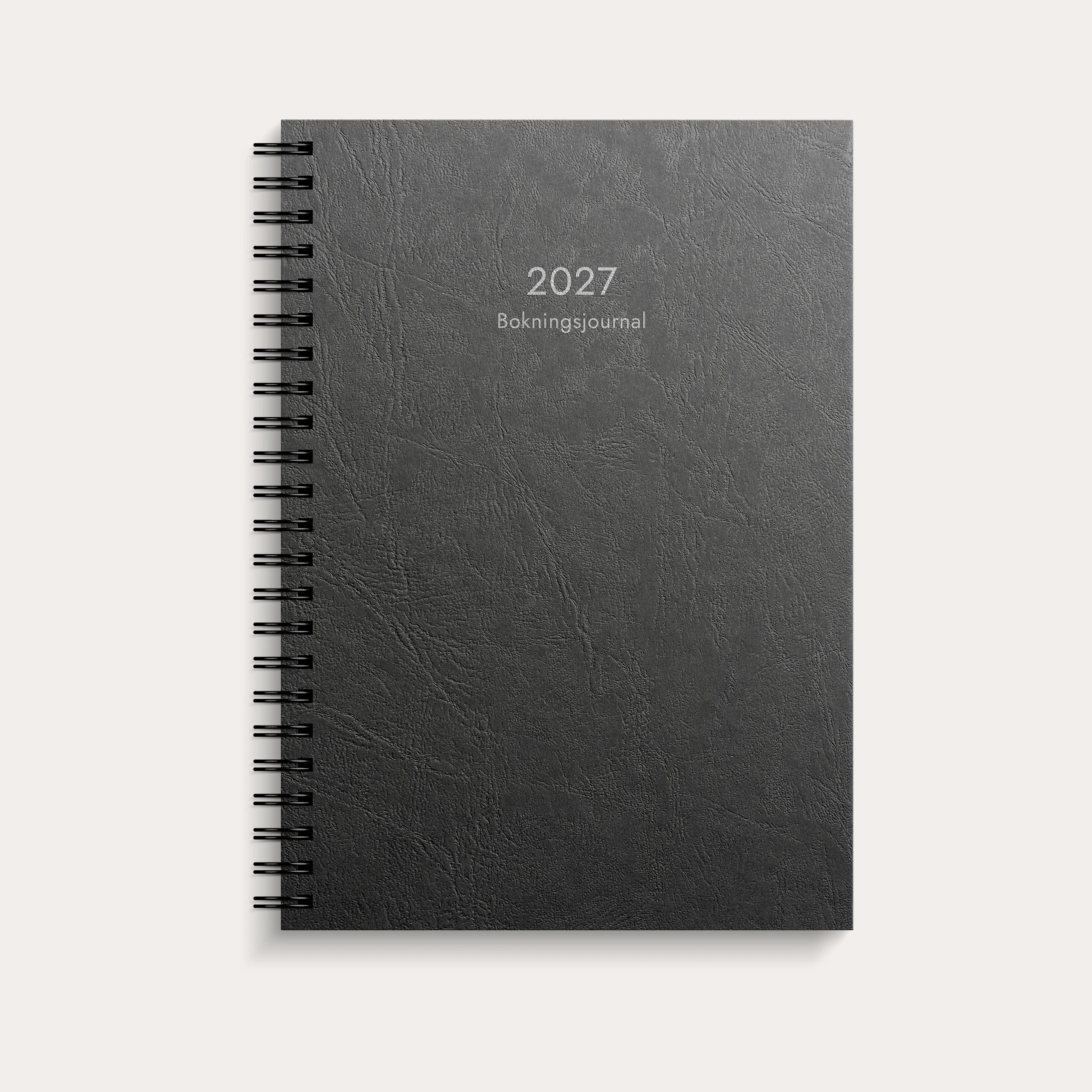 Bokningsjournalen 2027 svart kartong