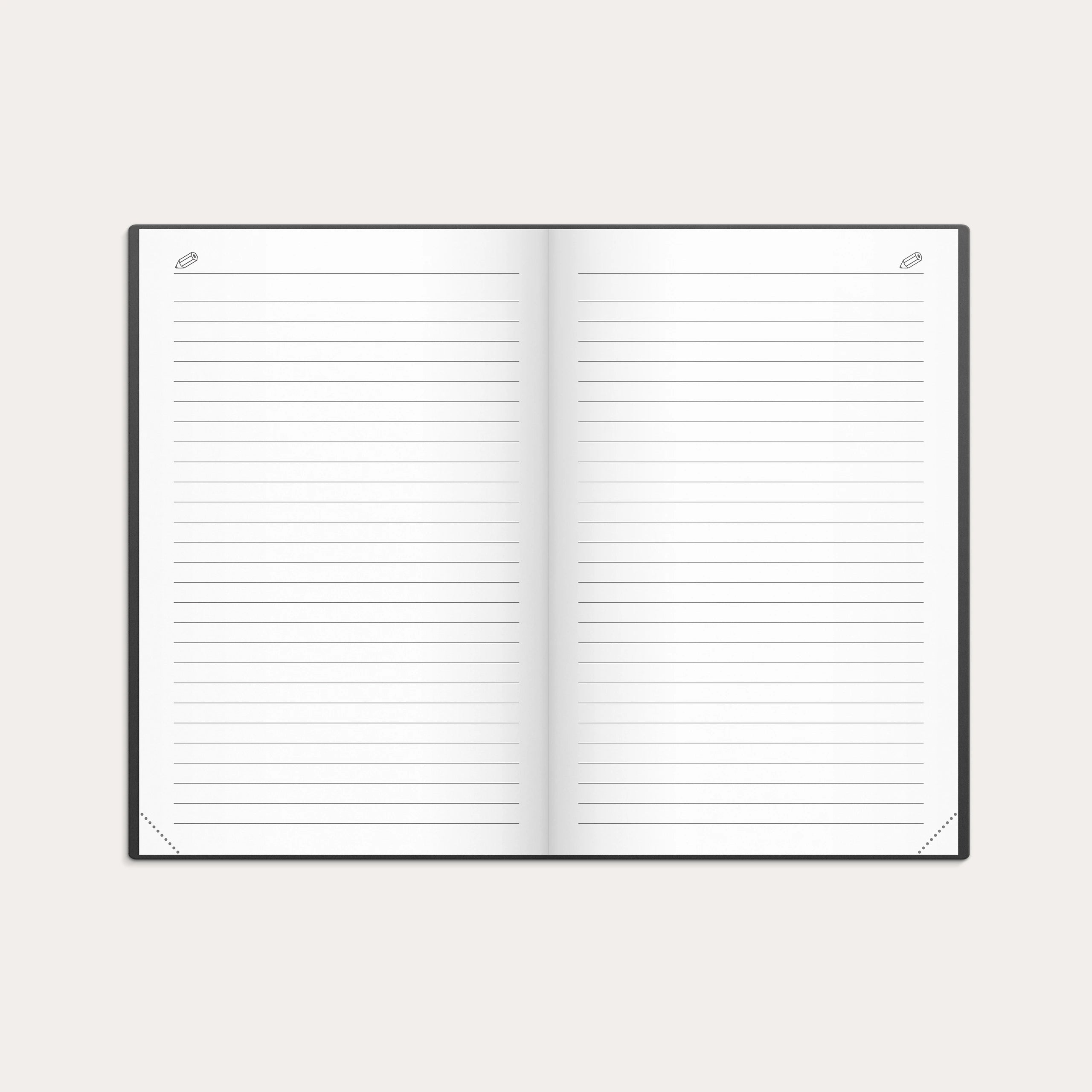 Kalender Stora Fick 2027 svart konstläder
