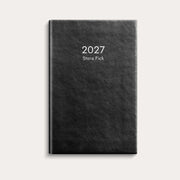 Kalender Stora Fick 2027 svart konstläder
