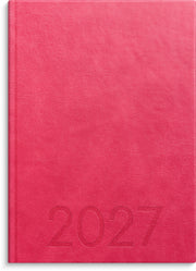 Kalender 2027 Weekly A5 rosa konstläder
