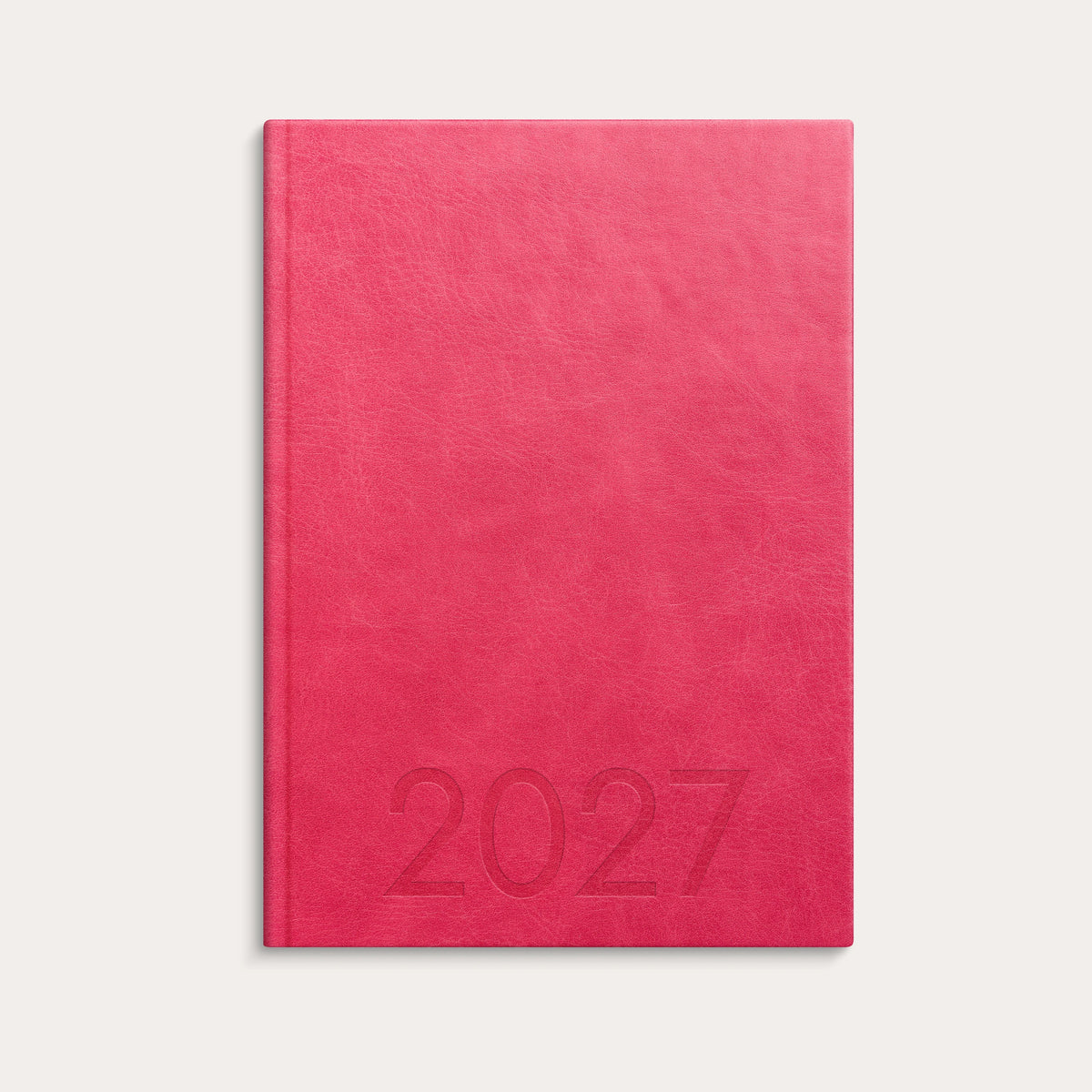 Kalender 2027 Weekly A5 rosa konstläder