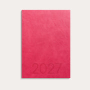 Kalender 2027 Weekly A5 rosa konstläder