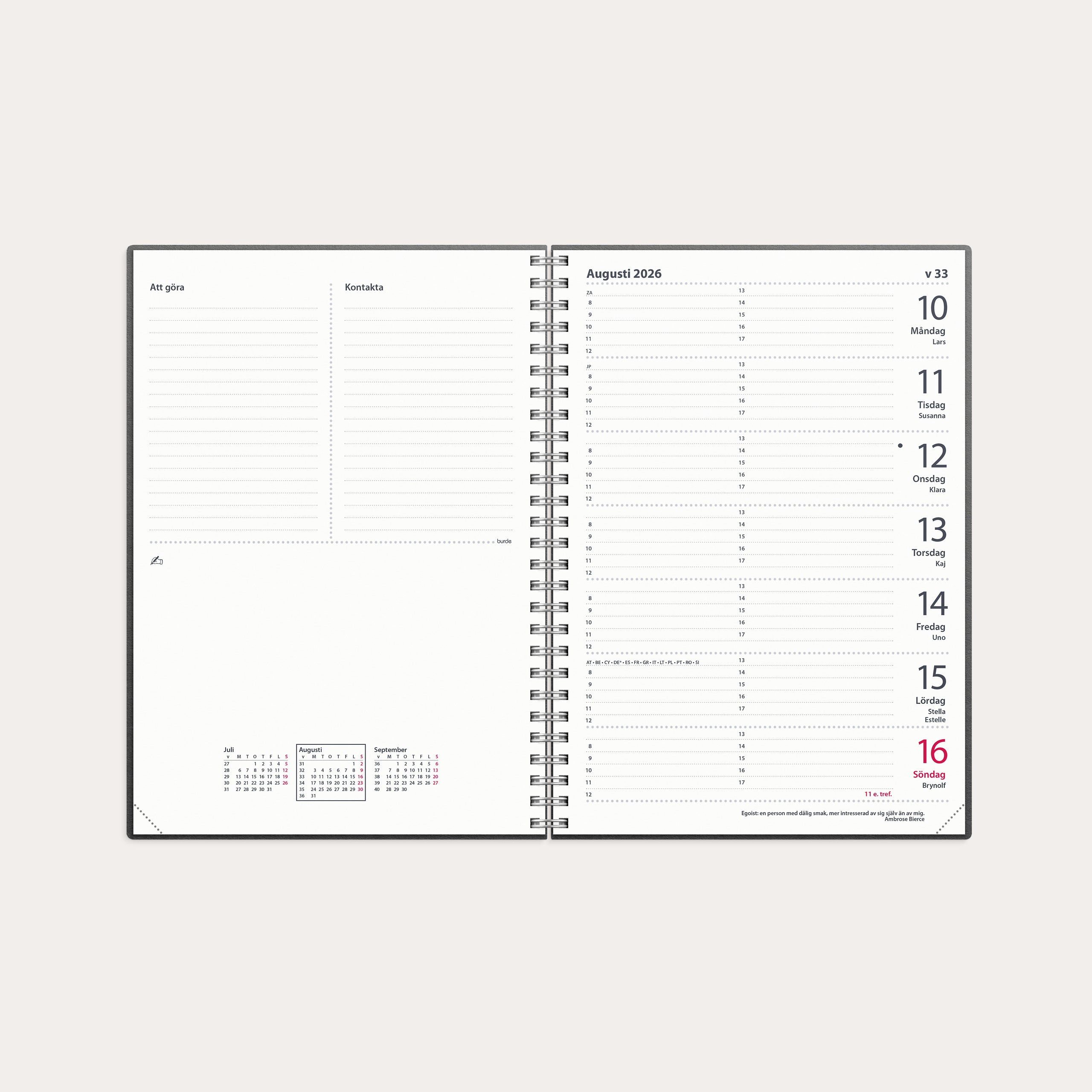 Kalender 2026 Diplomat refill