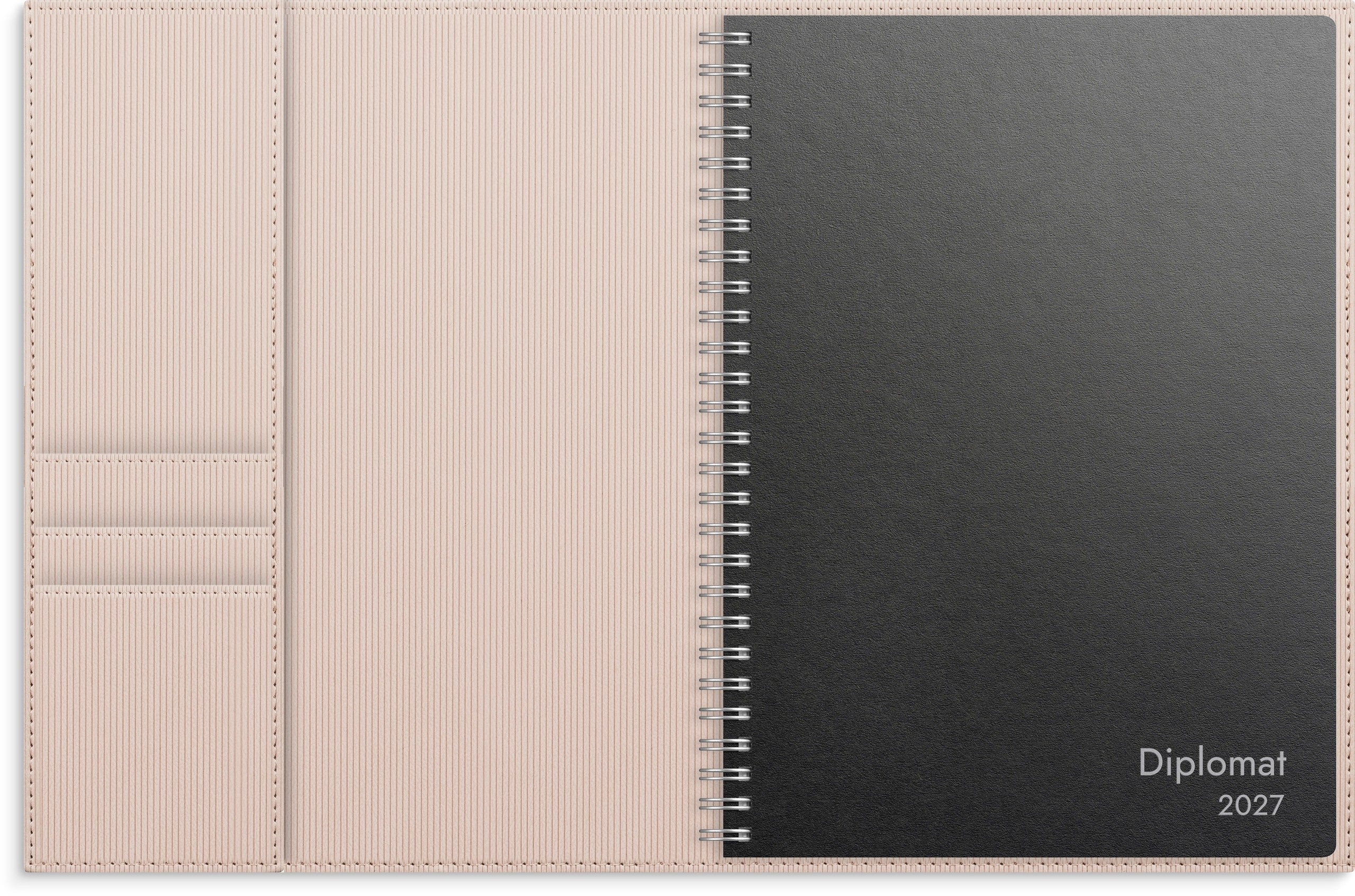 Kalender 2027 Diplomat beige konstläder
