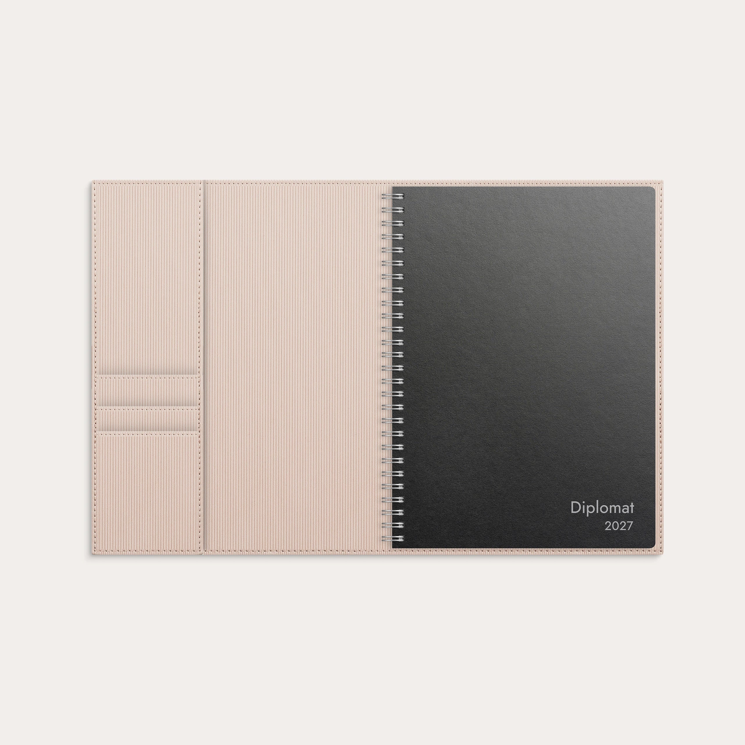 Kalender 2027 Diplomat beige konstläder