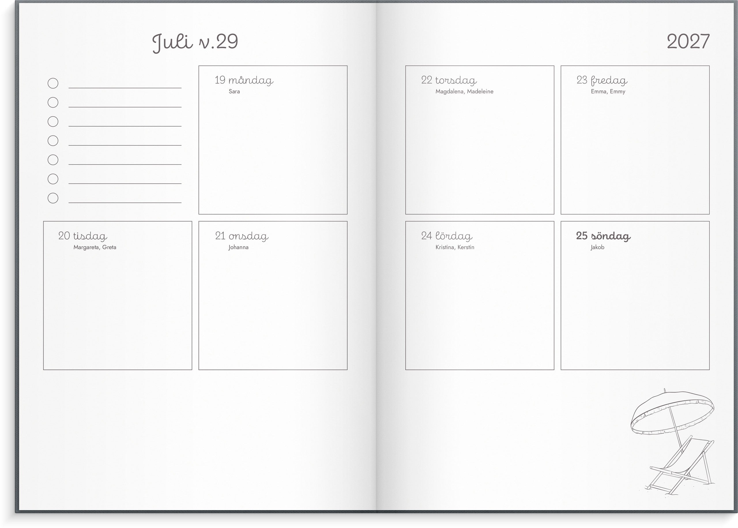 Kalender Doodle 2027 inbunden