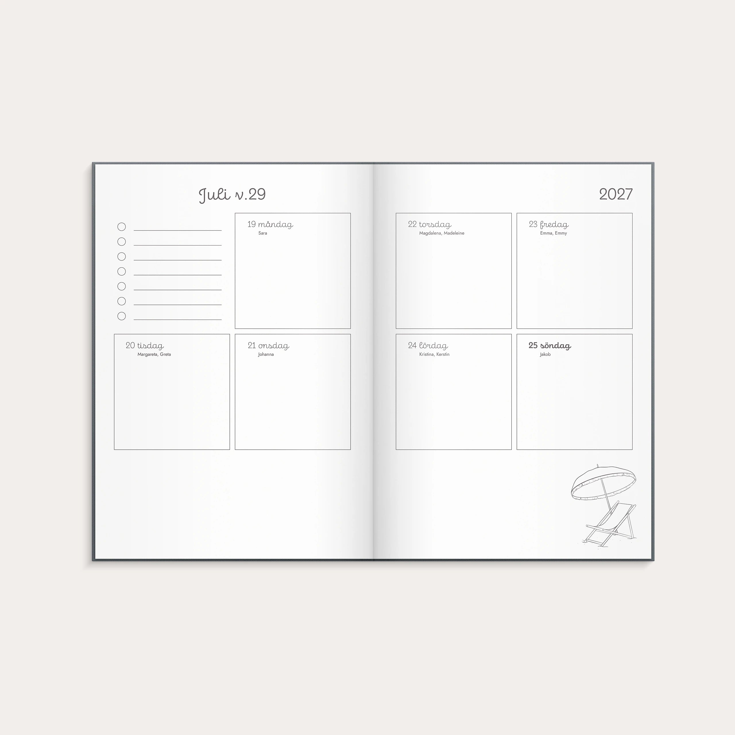 Kalender Doodle 2027 inbunden
