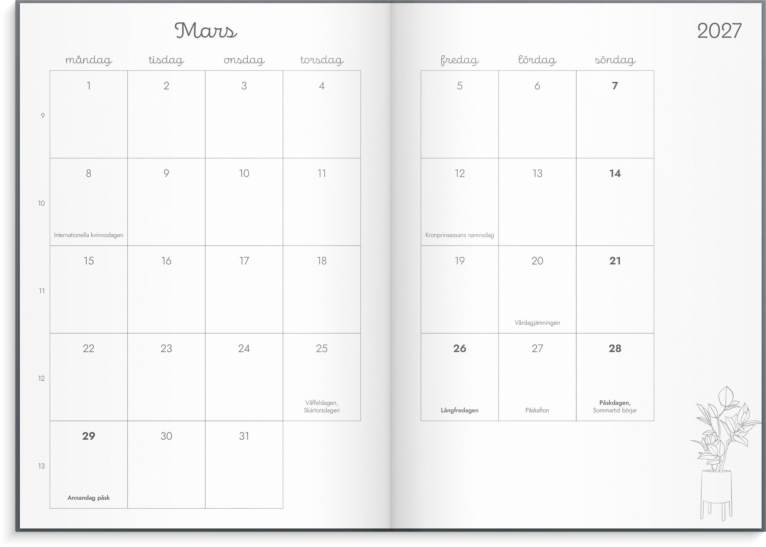 Kalender Doodle 2027 inbunden