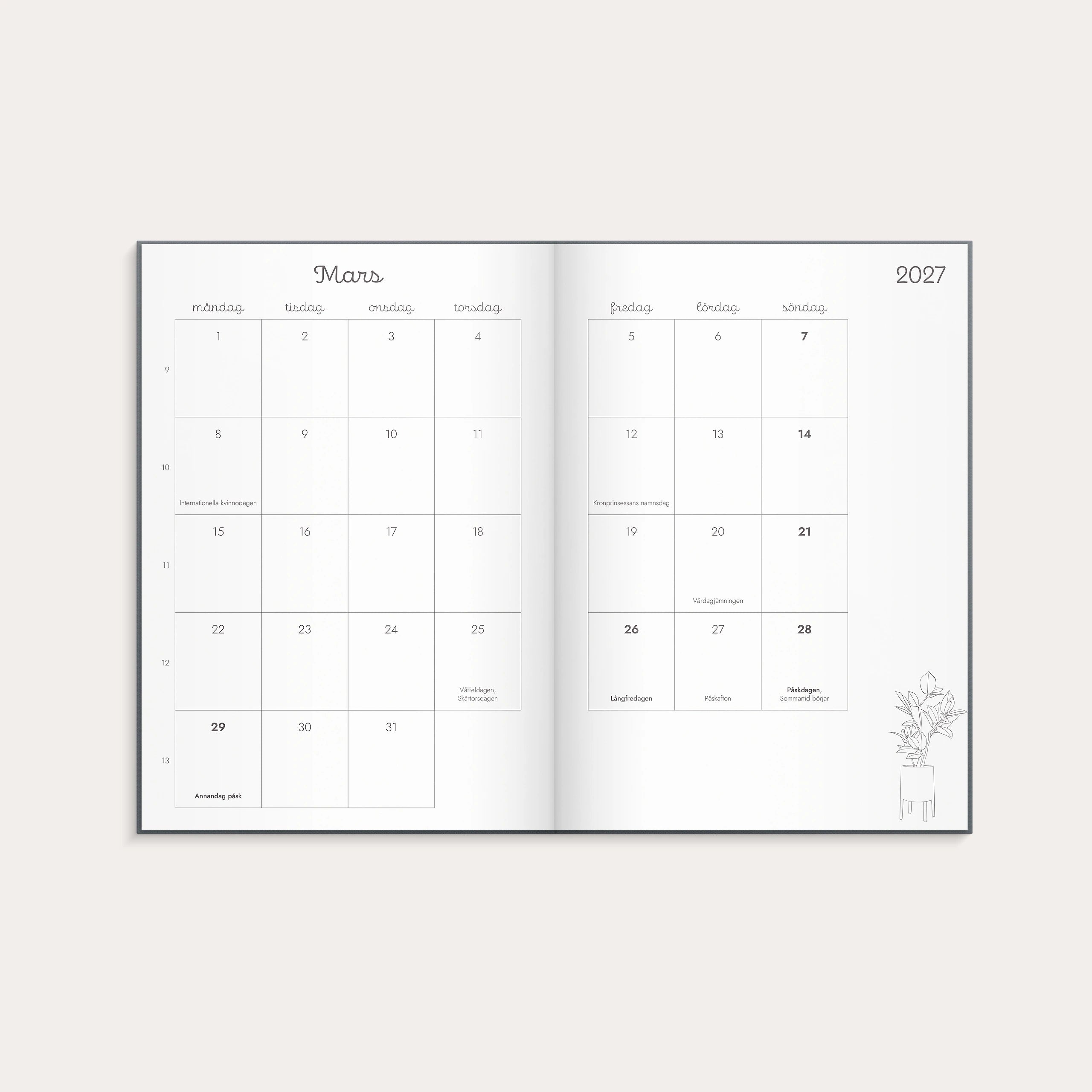 Kalender Doodle 2027 inbunden