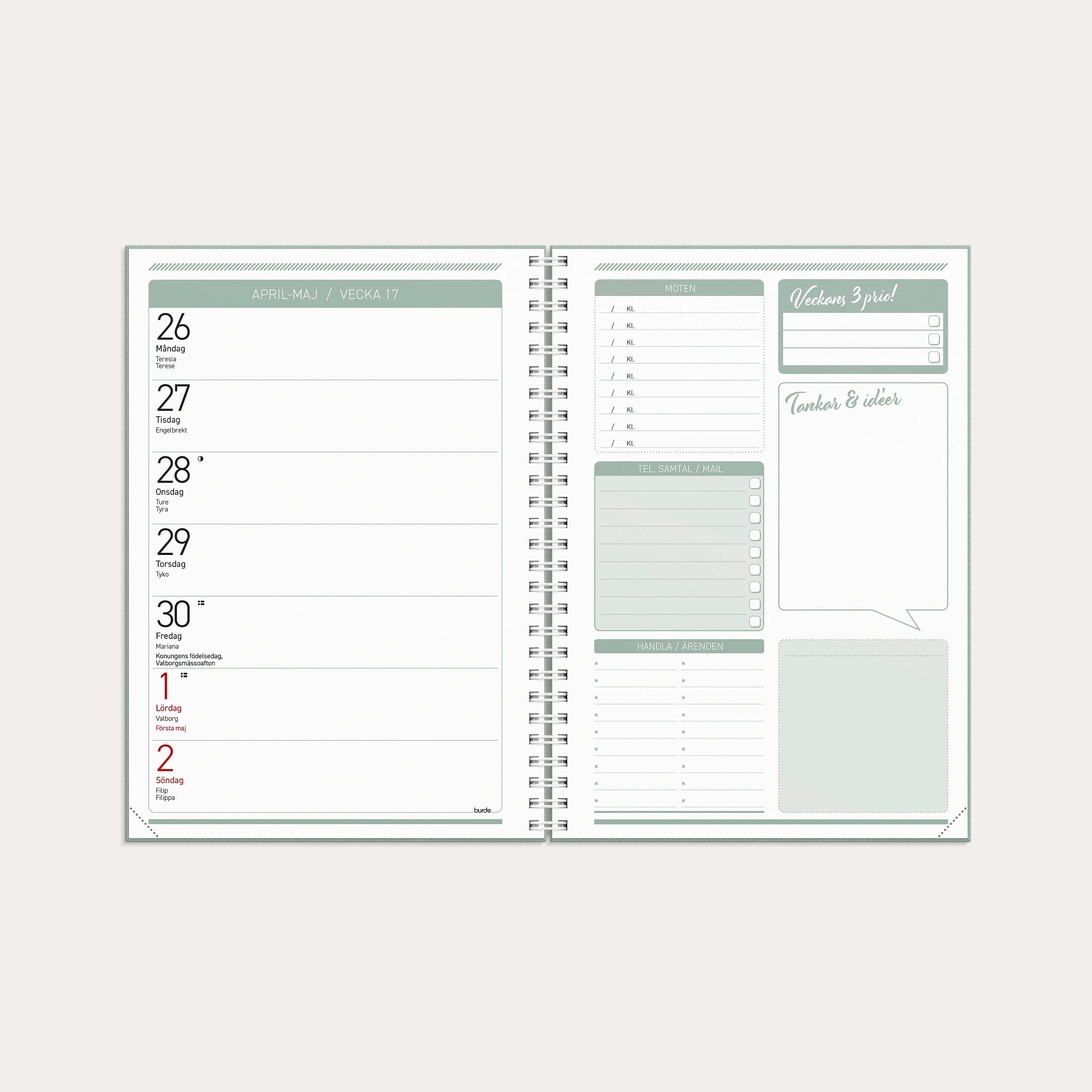 Kalender Få det gjort 2027 grön