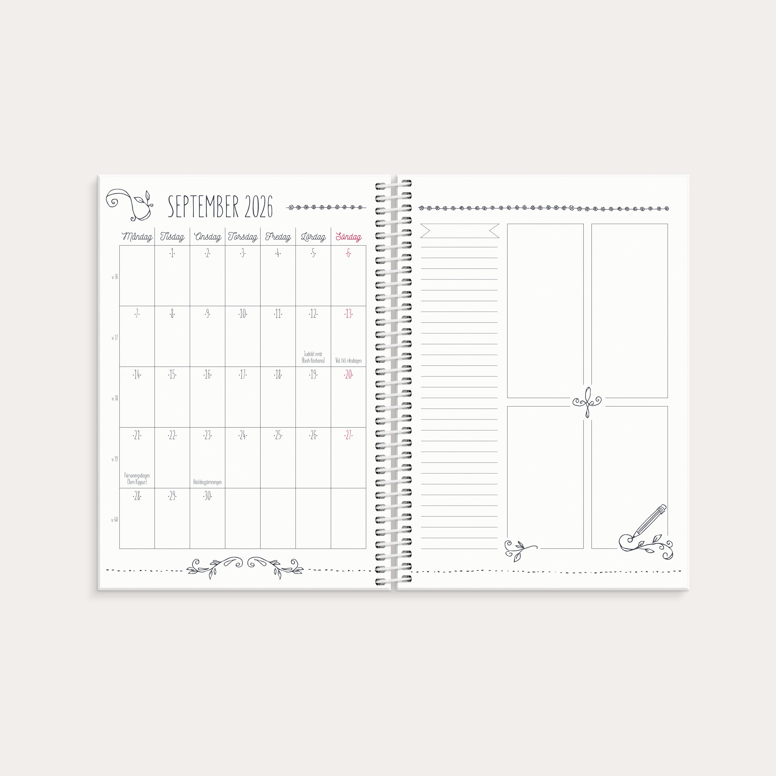 Kalender 2026 Doodle