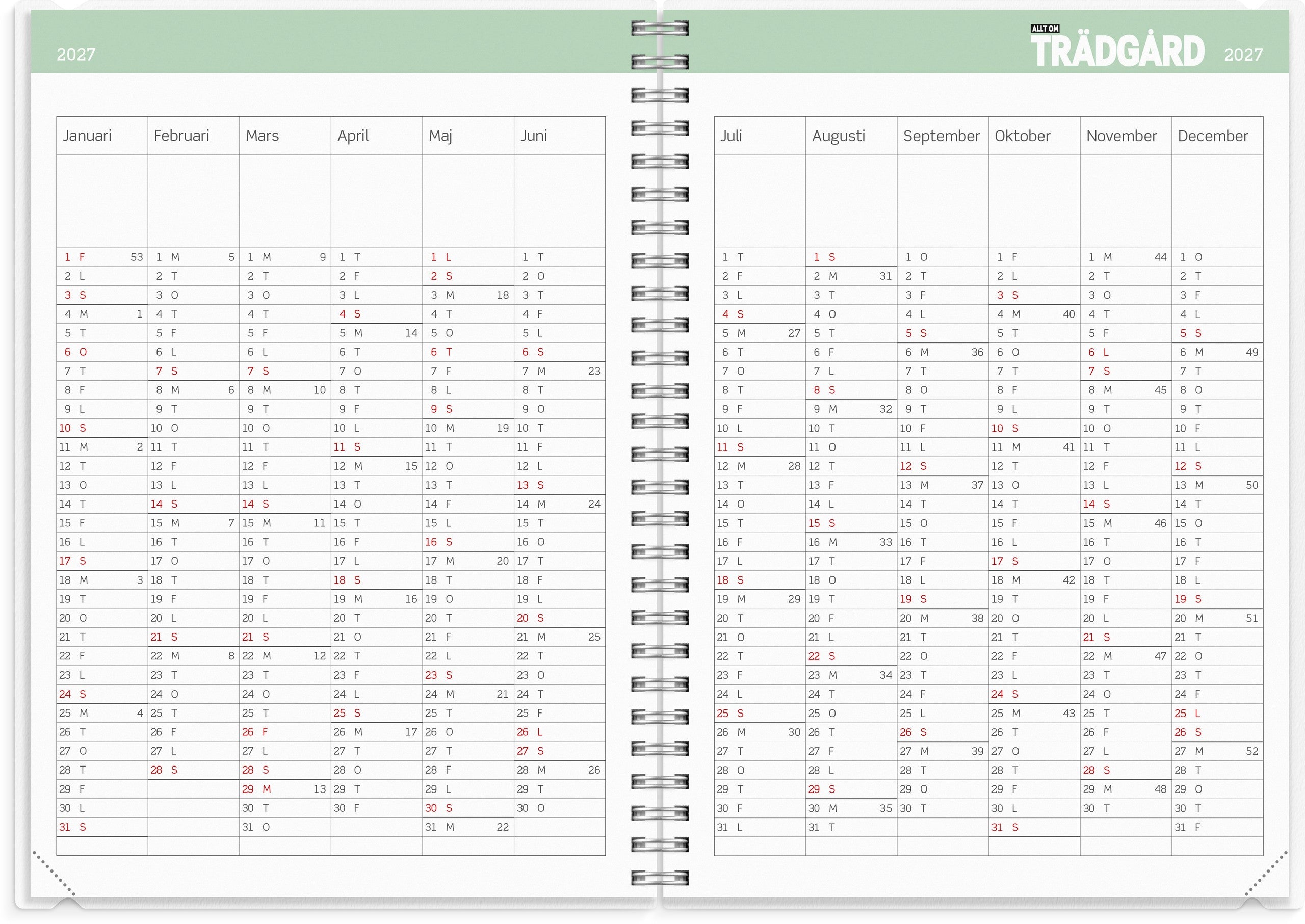 Kalender Allt om Trädgård 2027
