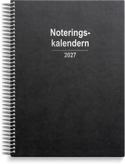 Noteringskalendern 2027 svart konstläder
