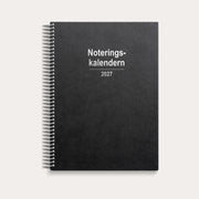 Noteringskalendern 2027 svart konstläder