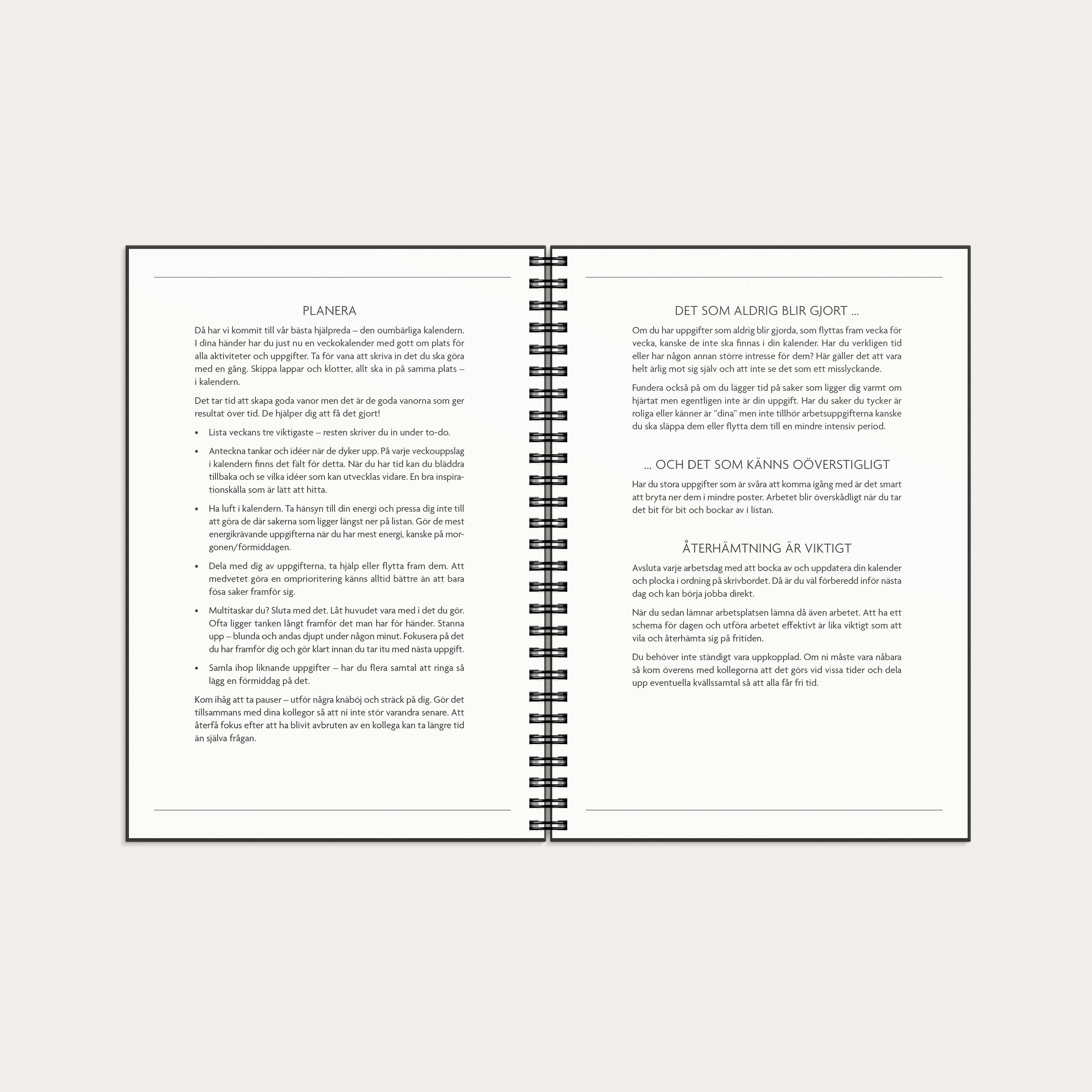 Kalender Få det gjort 2026 svart