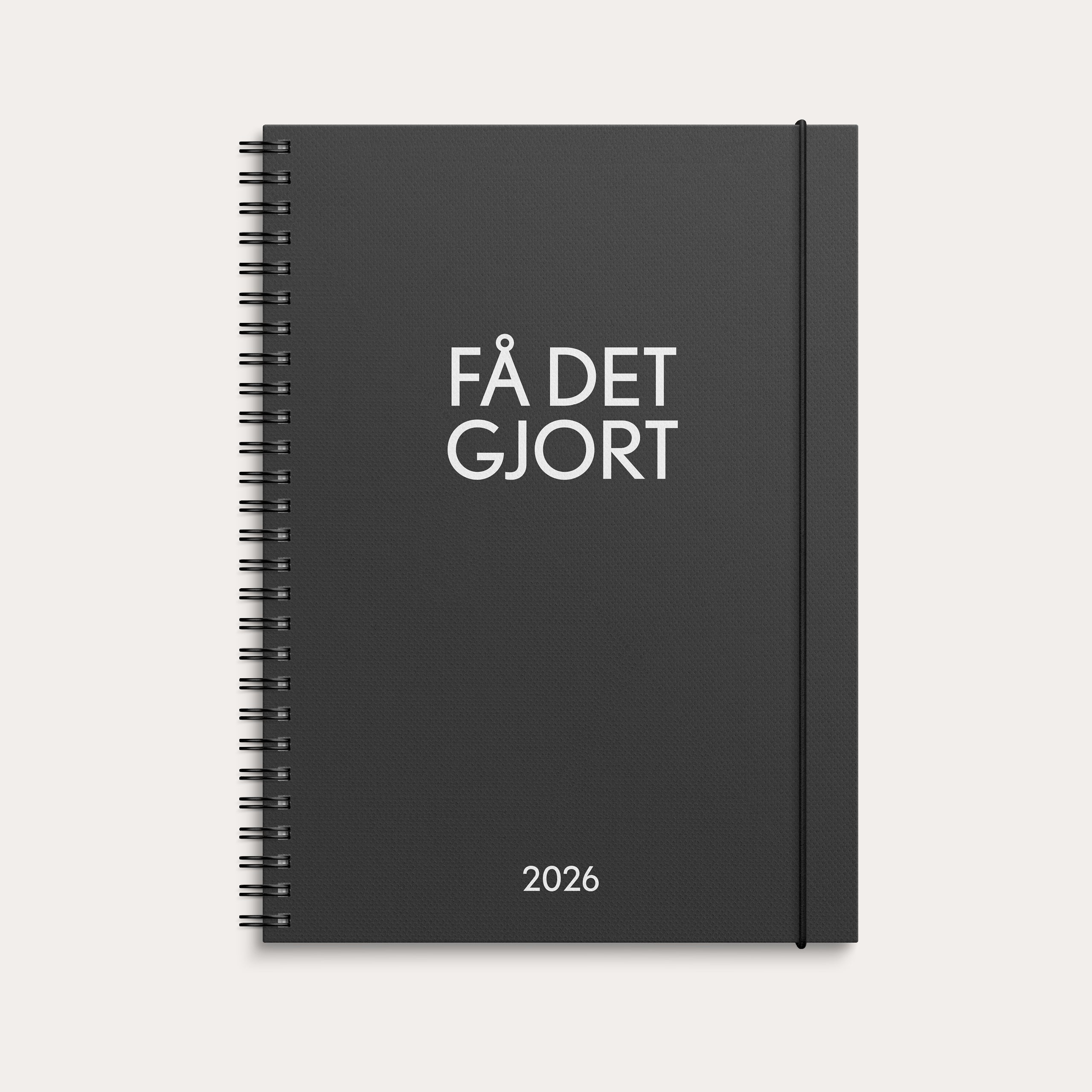 Kalender Få det gjort 2026 svart