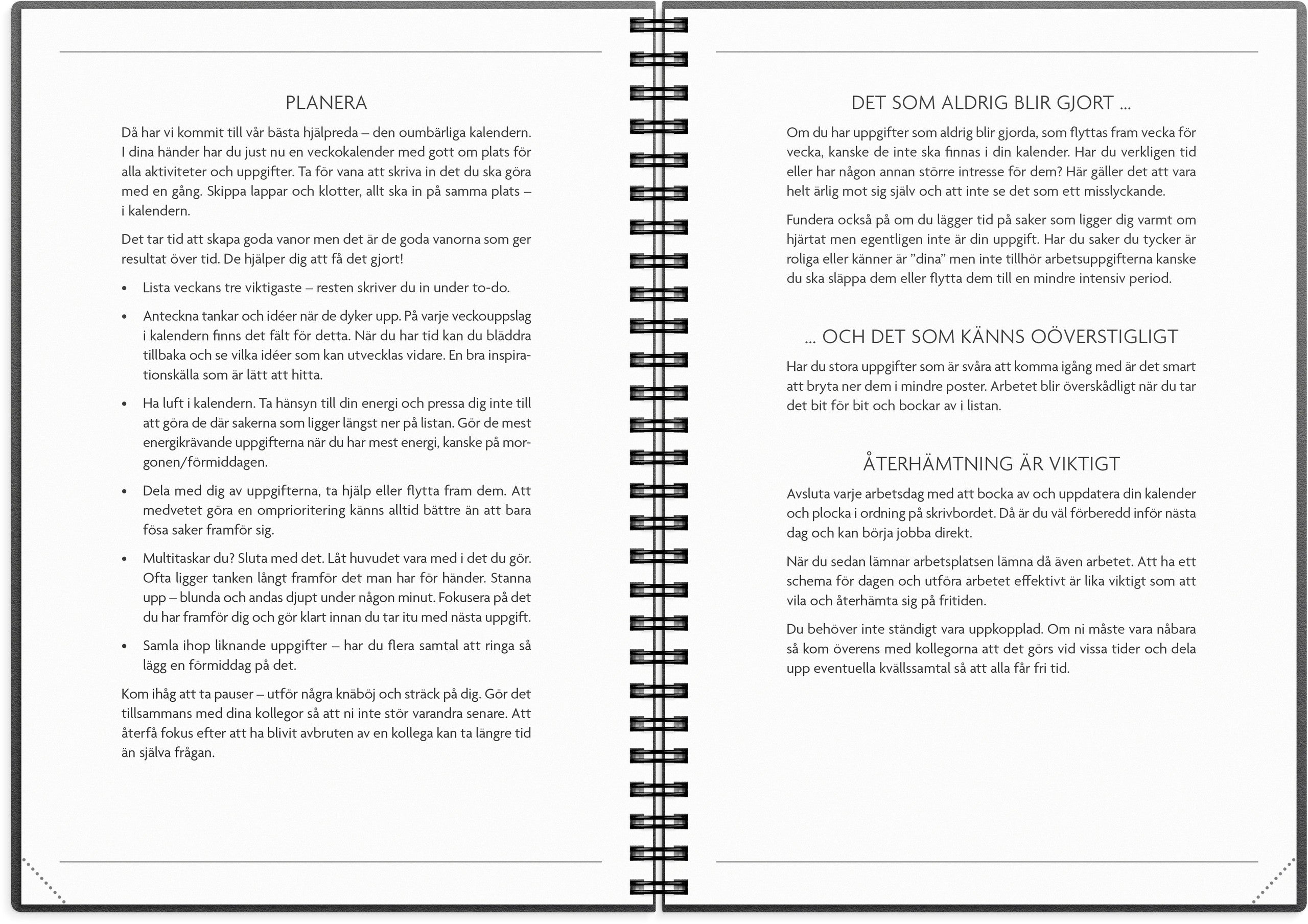 Kalender Få det gjort 2027 svart