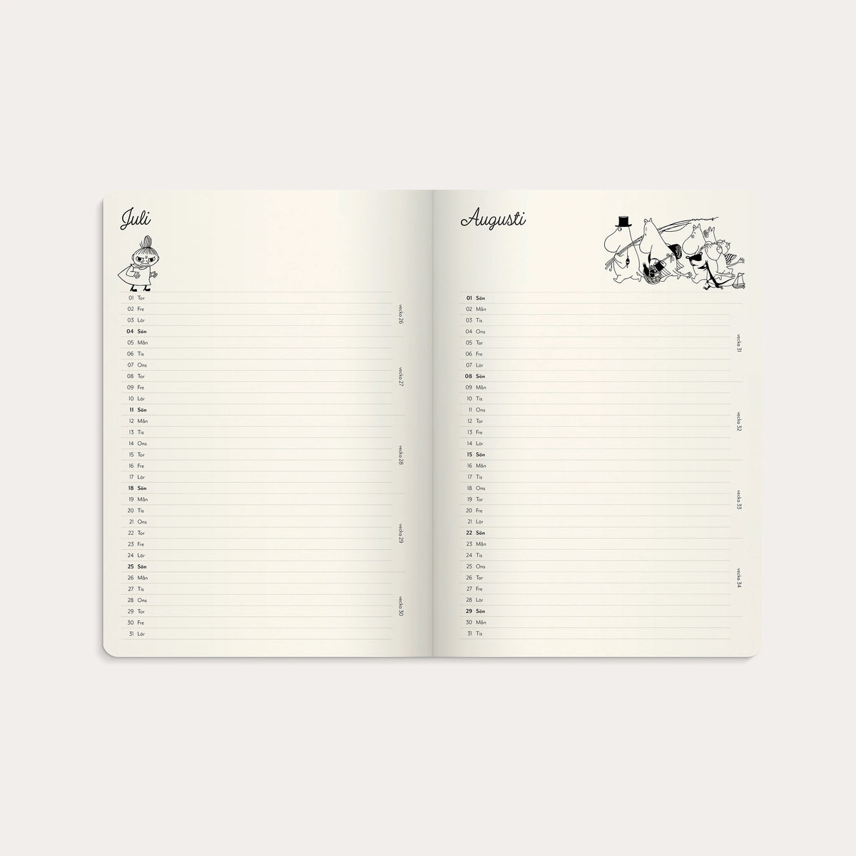 Kalender Mumin 2027