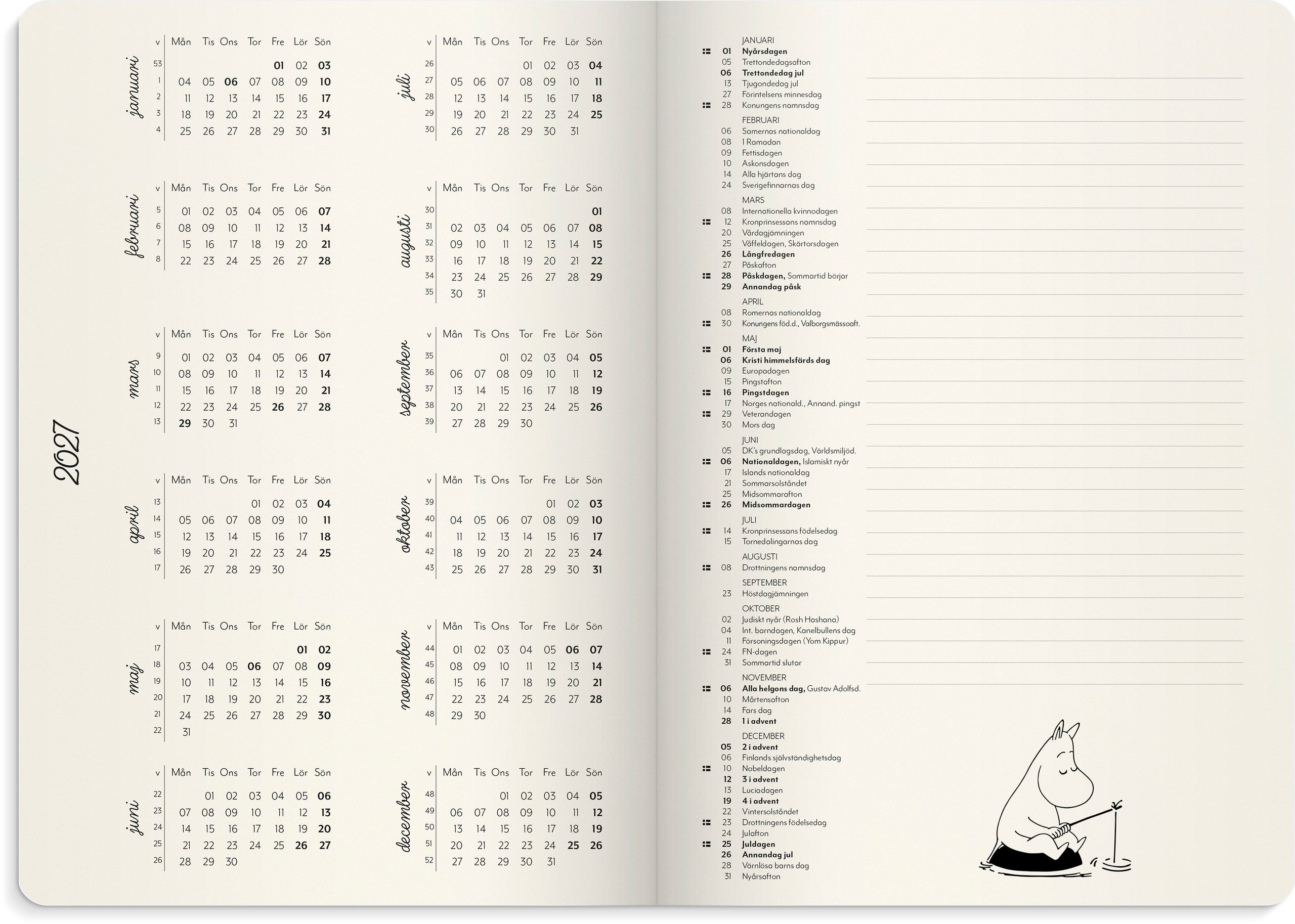 Kalender Mumin 2027