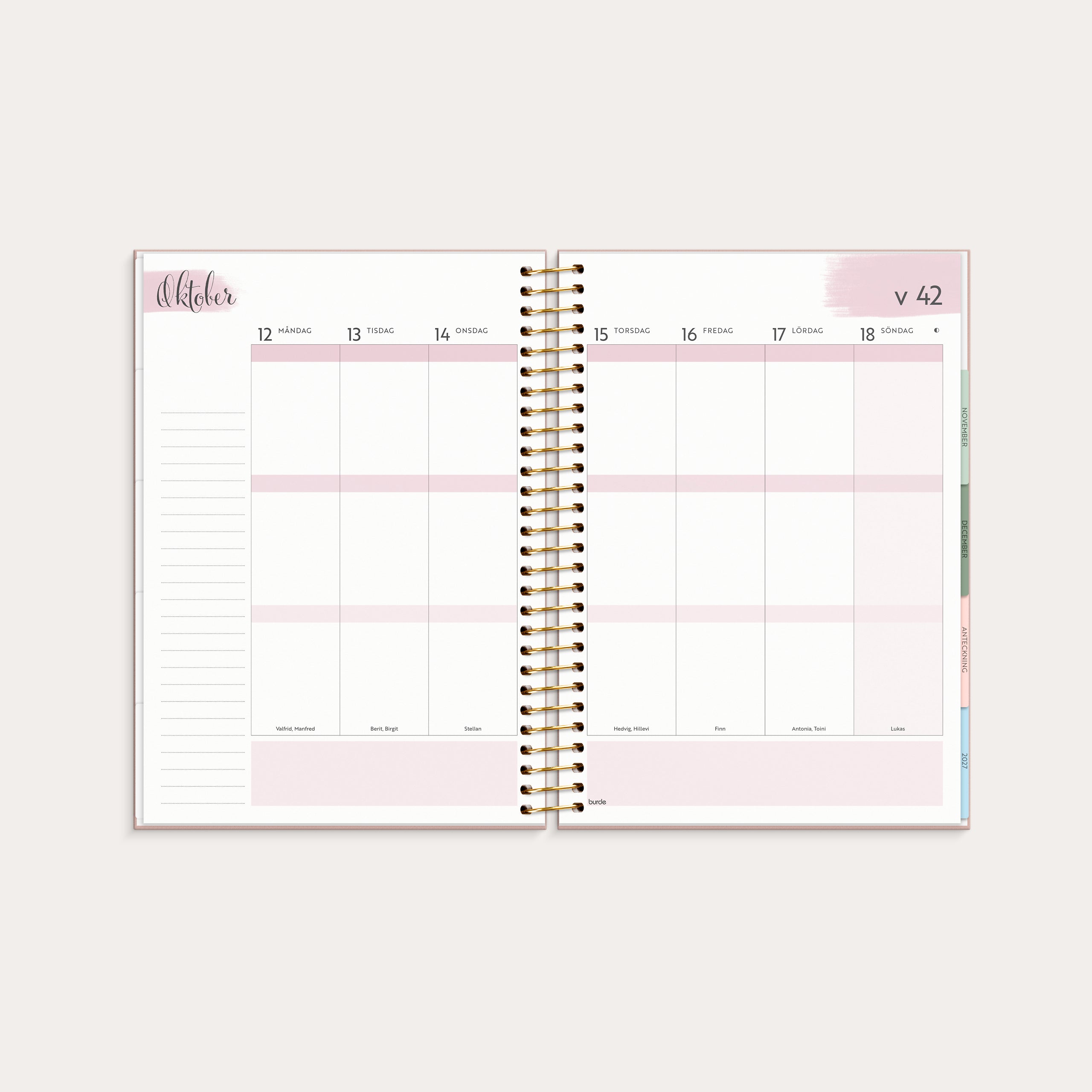 Life Organizer 2026 rosa