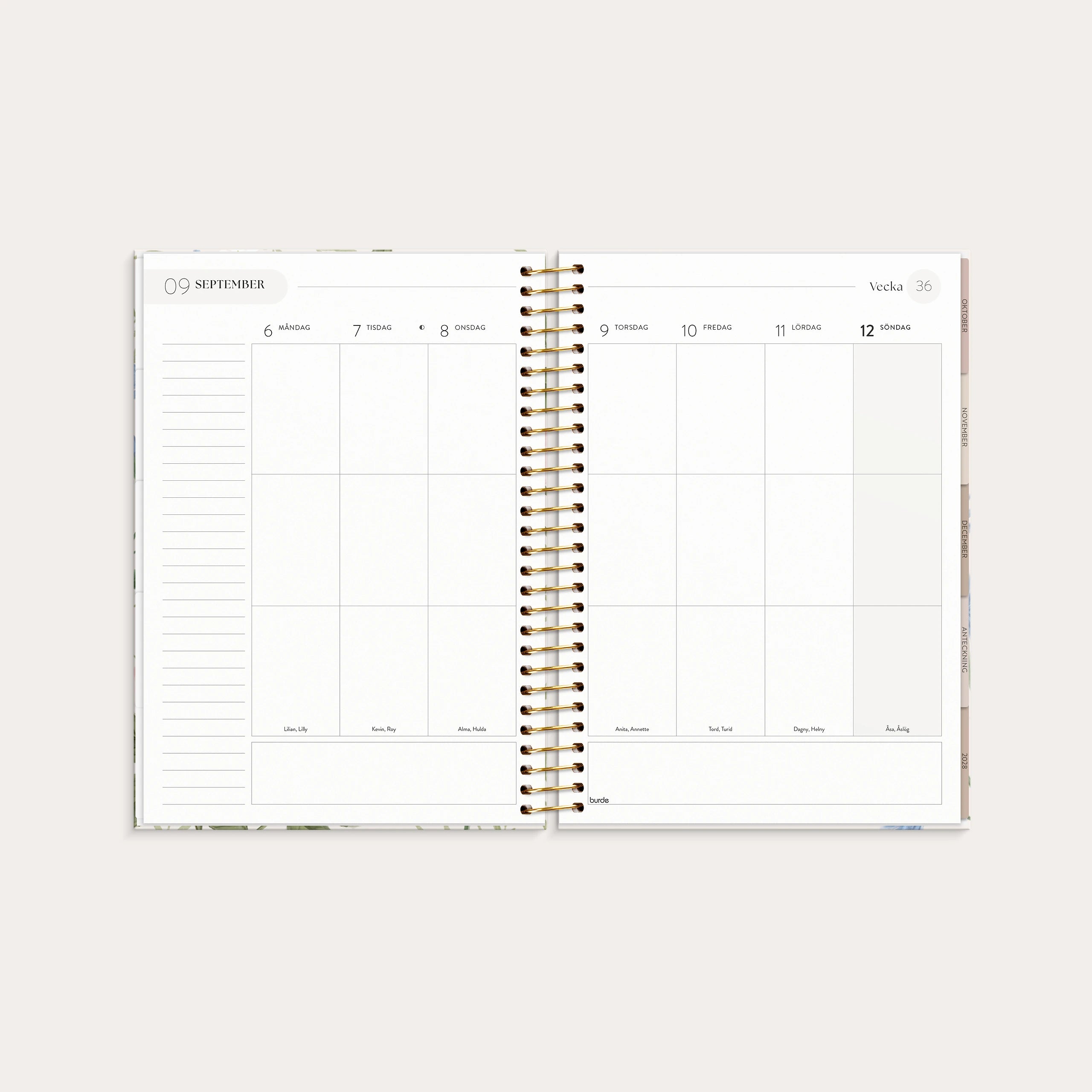 Life Organizer 2027 Blommor