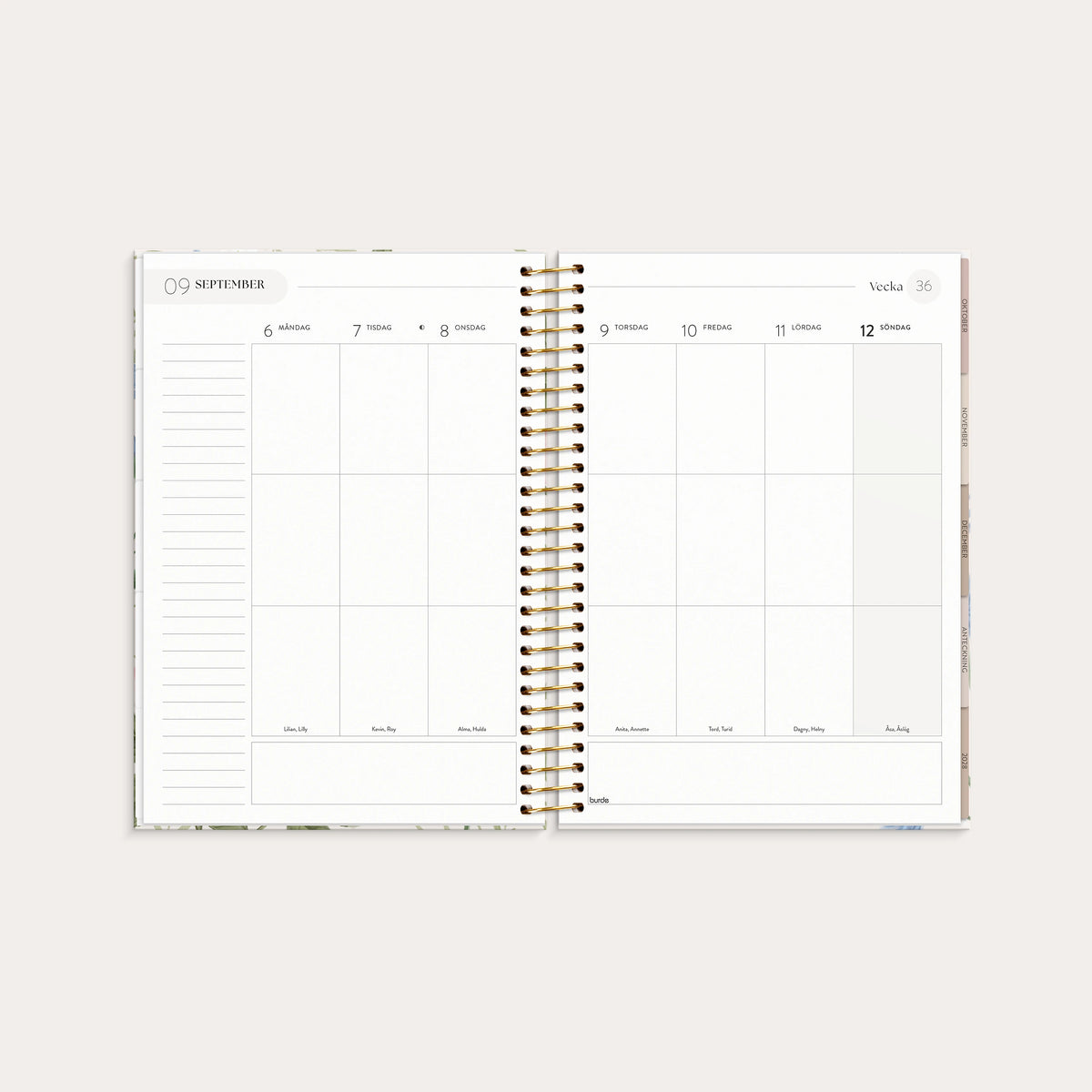 Life Organizer 2027 Blommor
