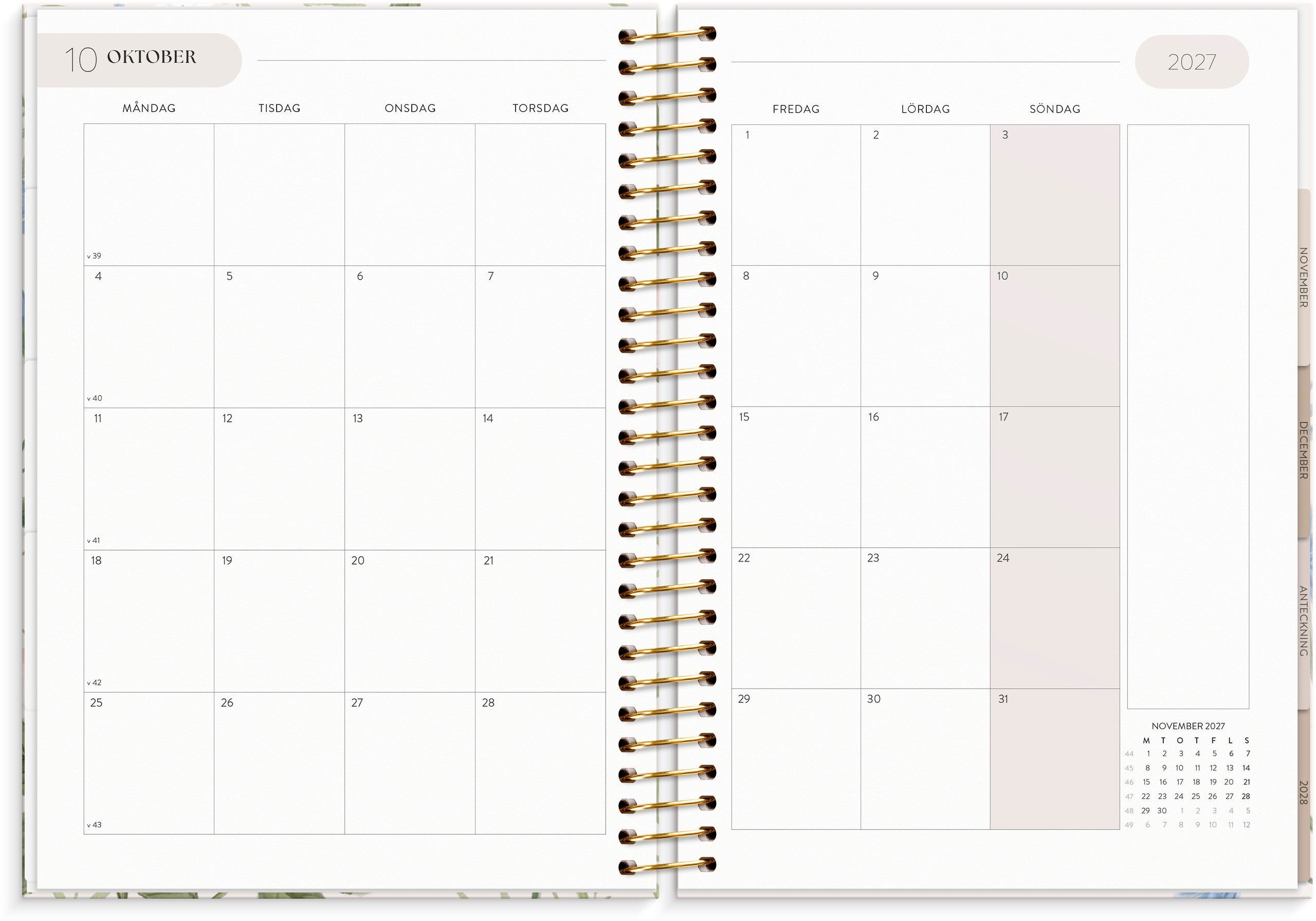 Life Organizer 2027 Blommor