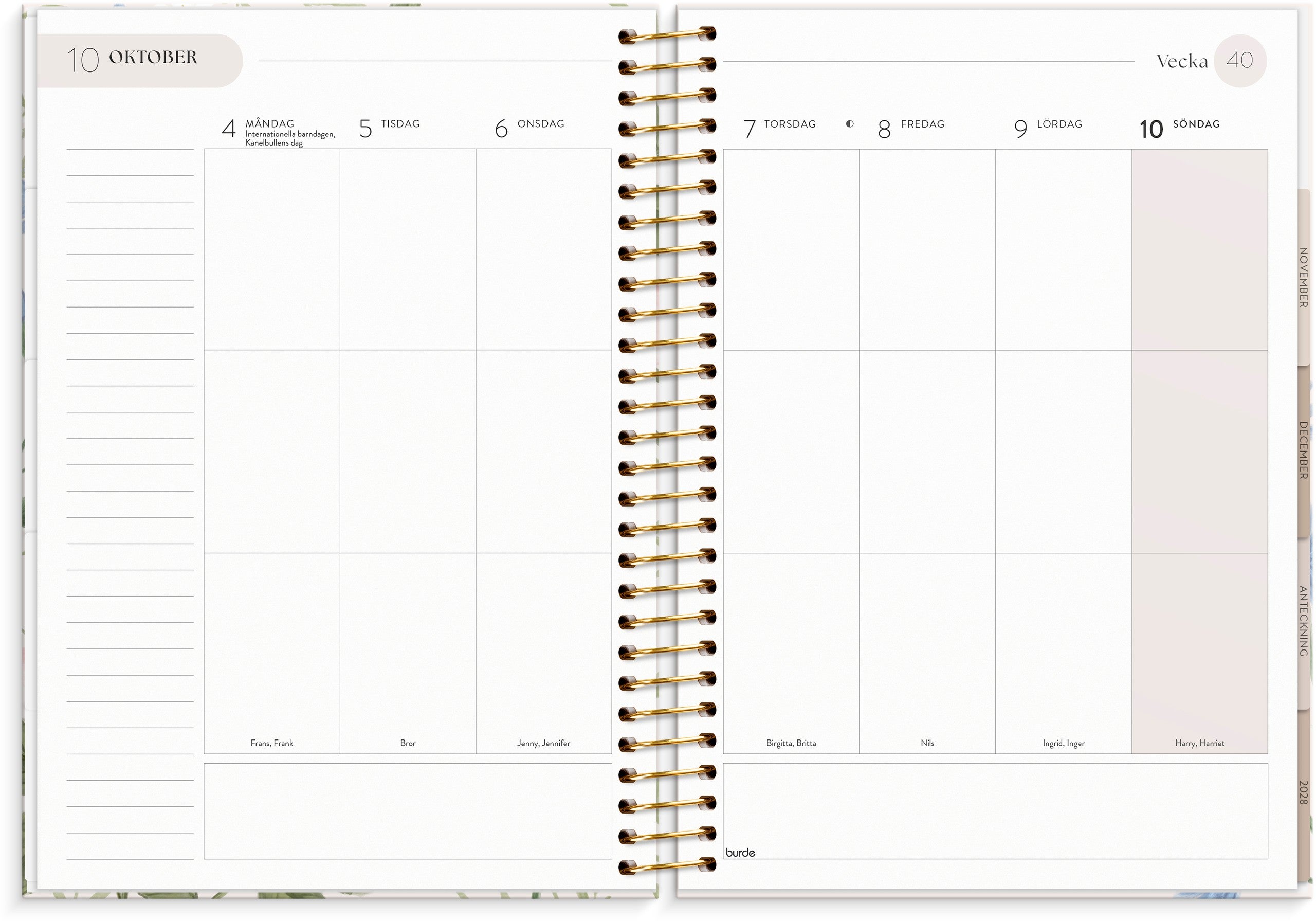 Life Organizer 2027 Blommor