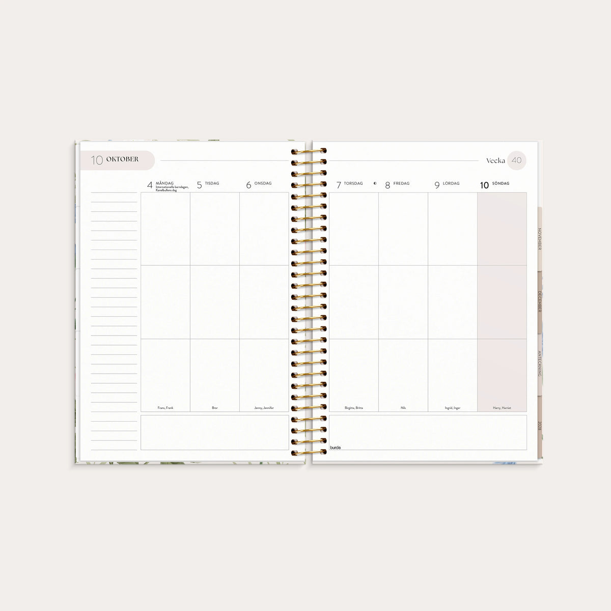 Life Organizer 2027 Blommor