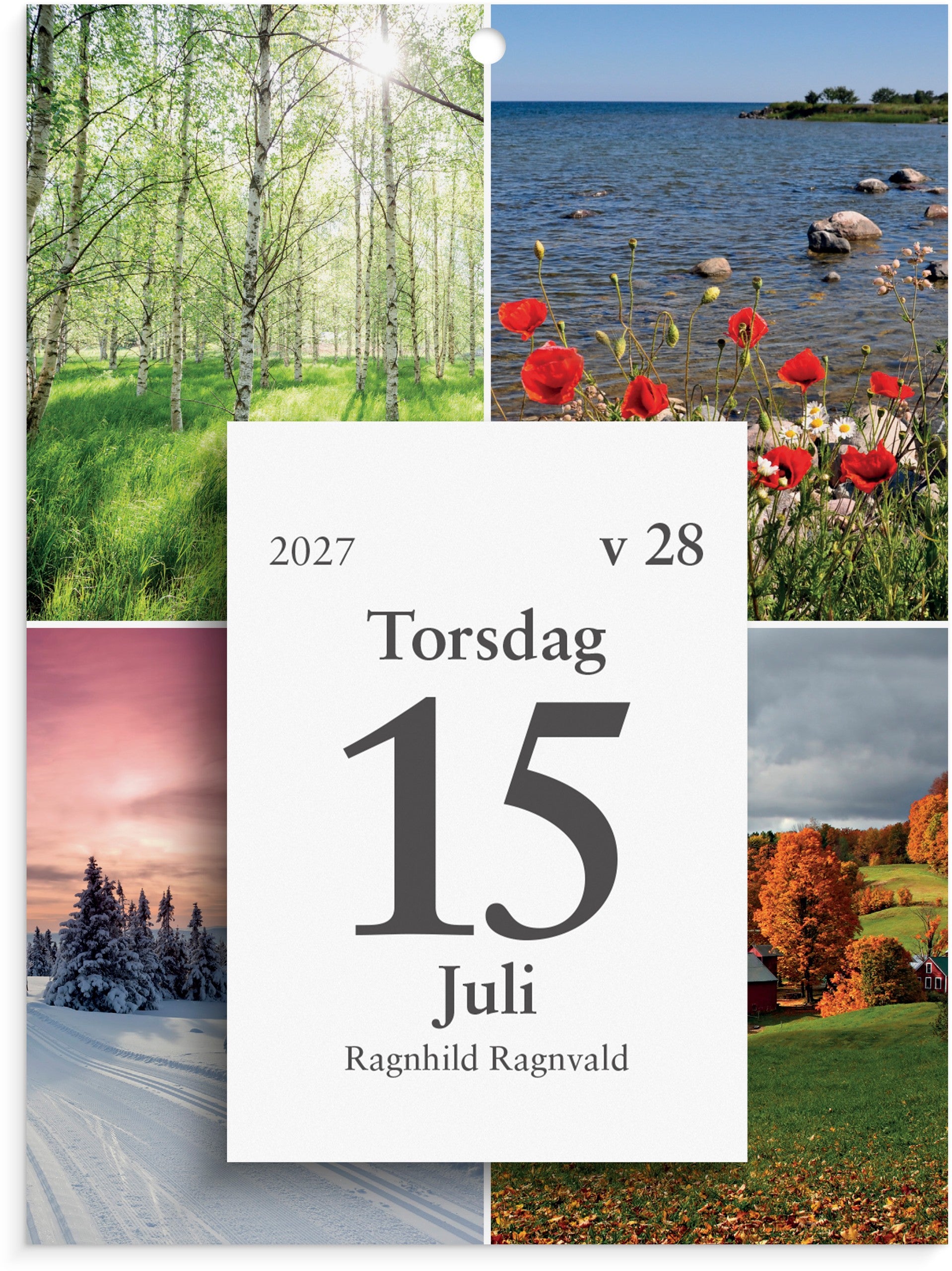 Väggplån med dagblock 2027 Årstiderna
