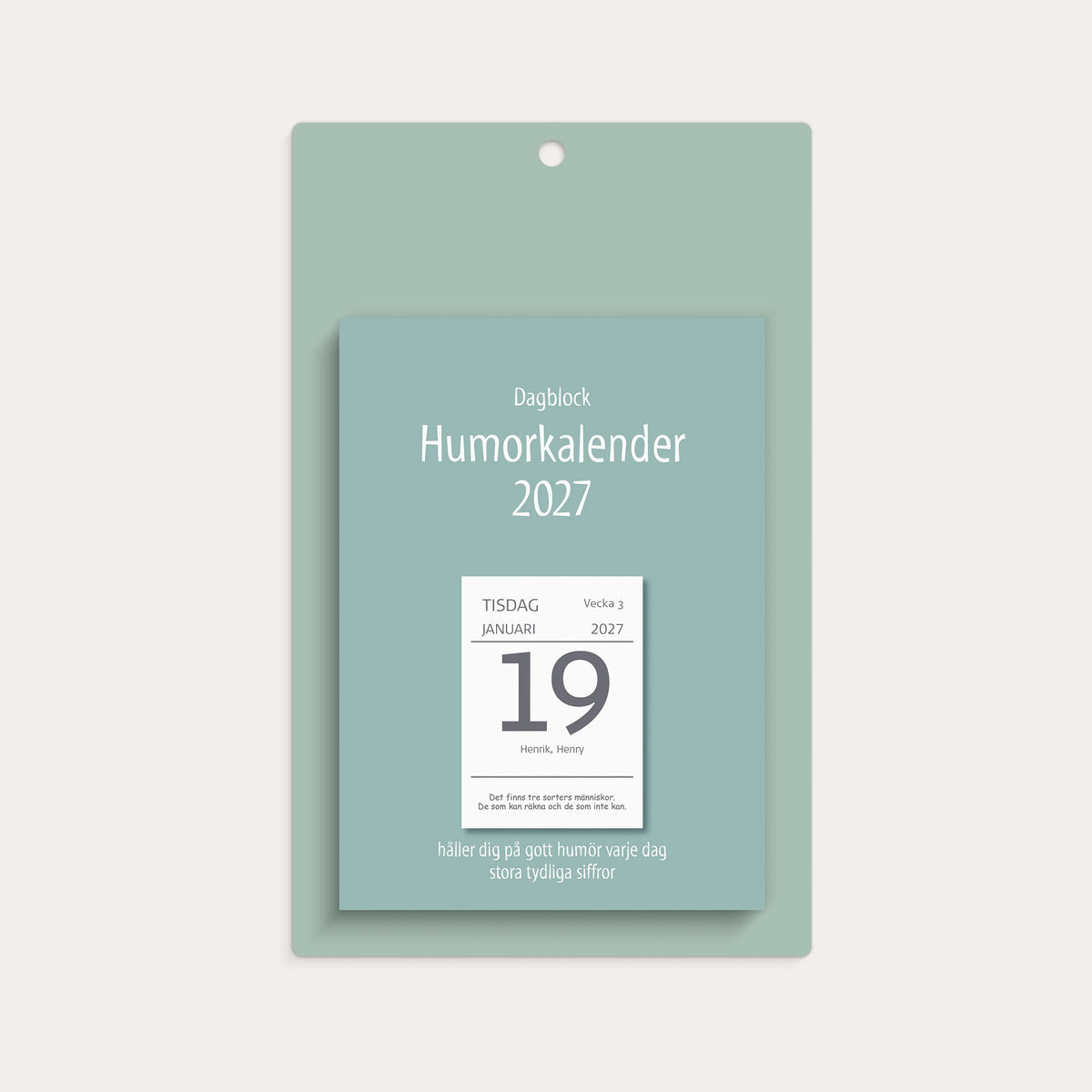 Väggplån med dagblock 2027 Humor