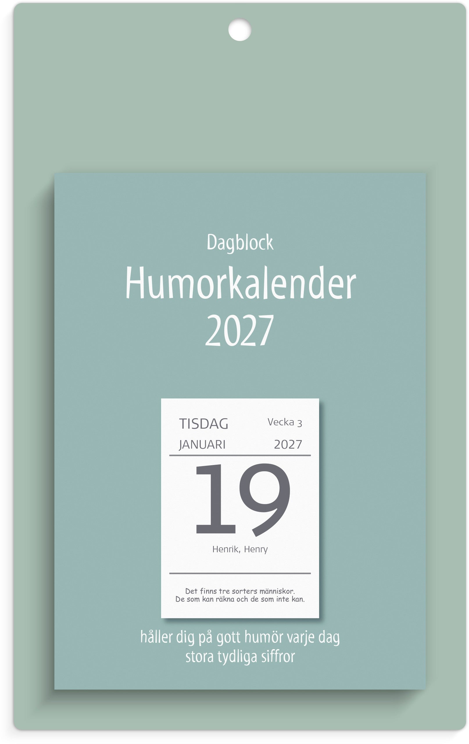 Väggplån med dagblock 2027 Humor