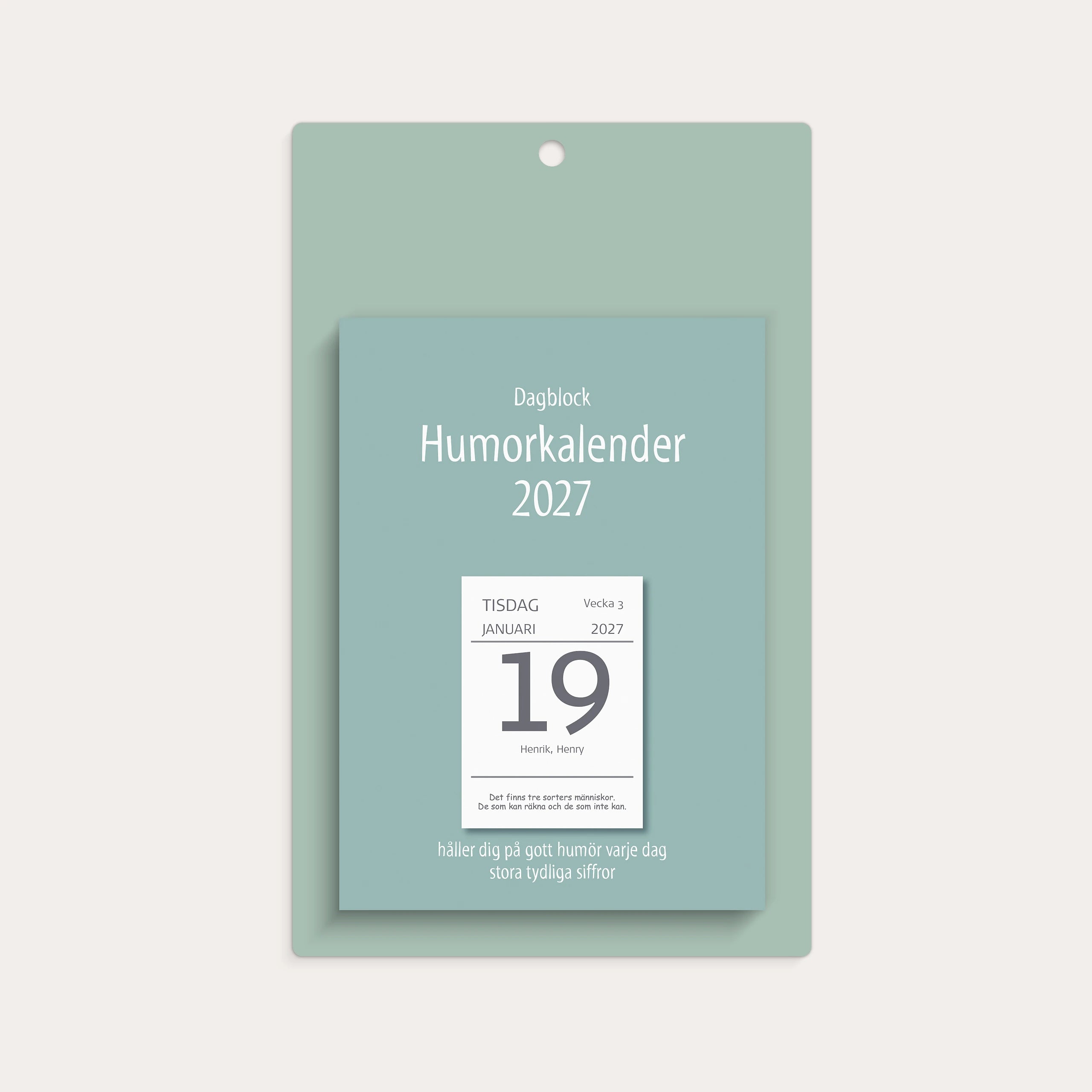 Väggplån med dagblock 2027 Humor