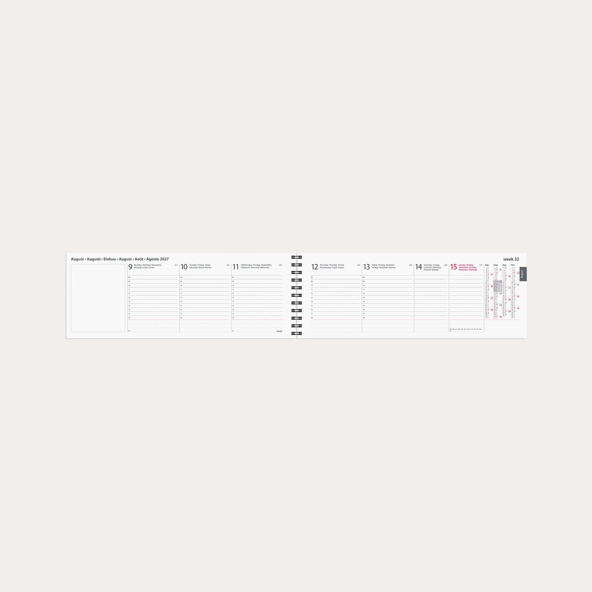 Desk calendar 2027