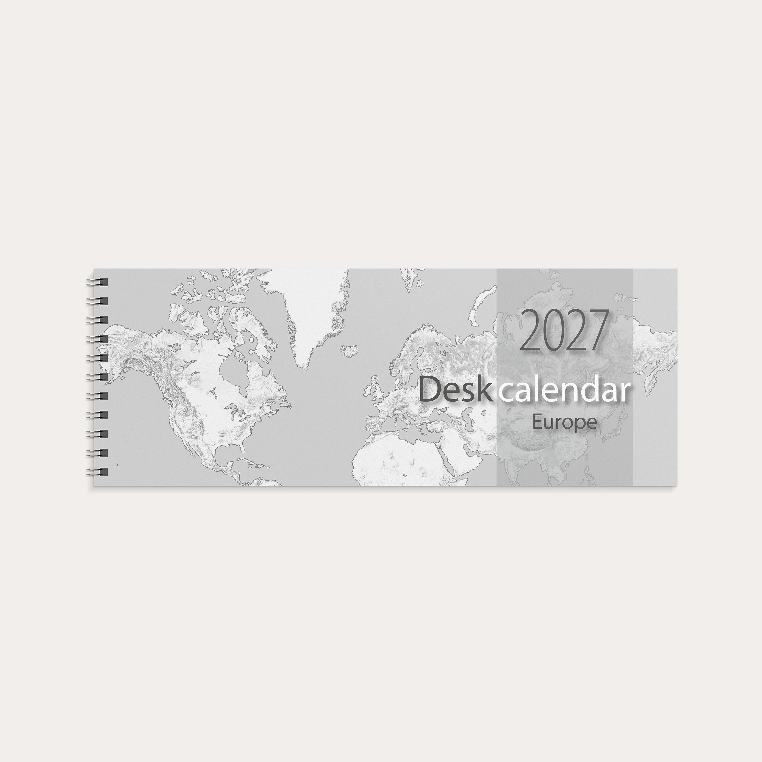 Desk calendar Europe 2027