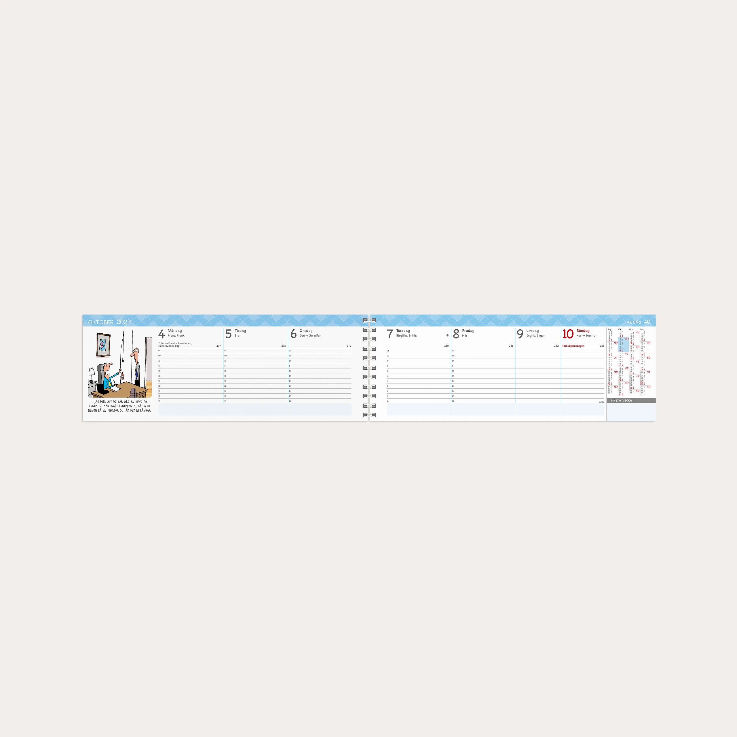 Stor Plankalender Humor 2027