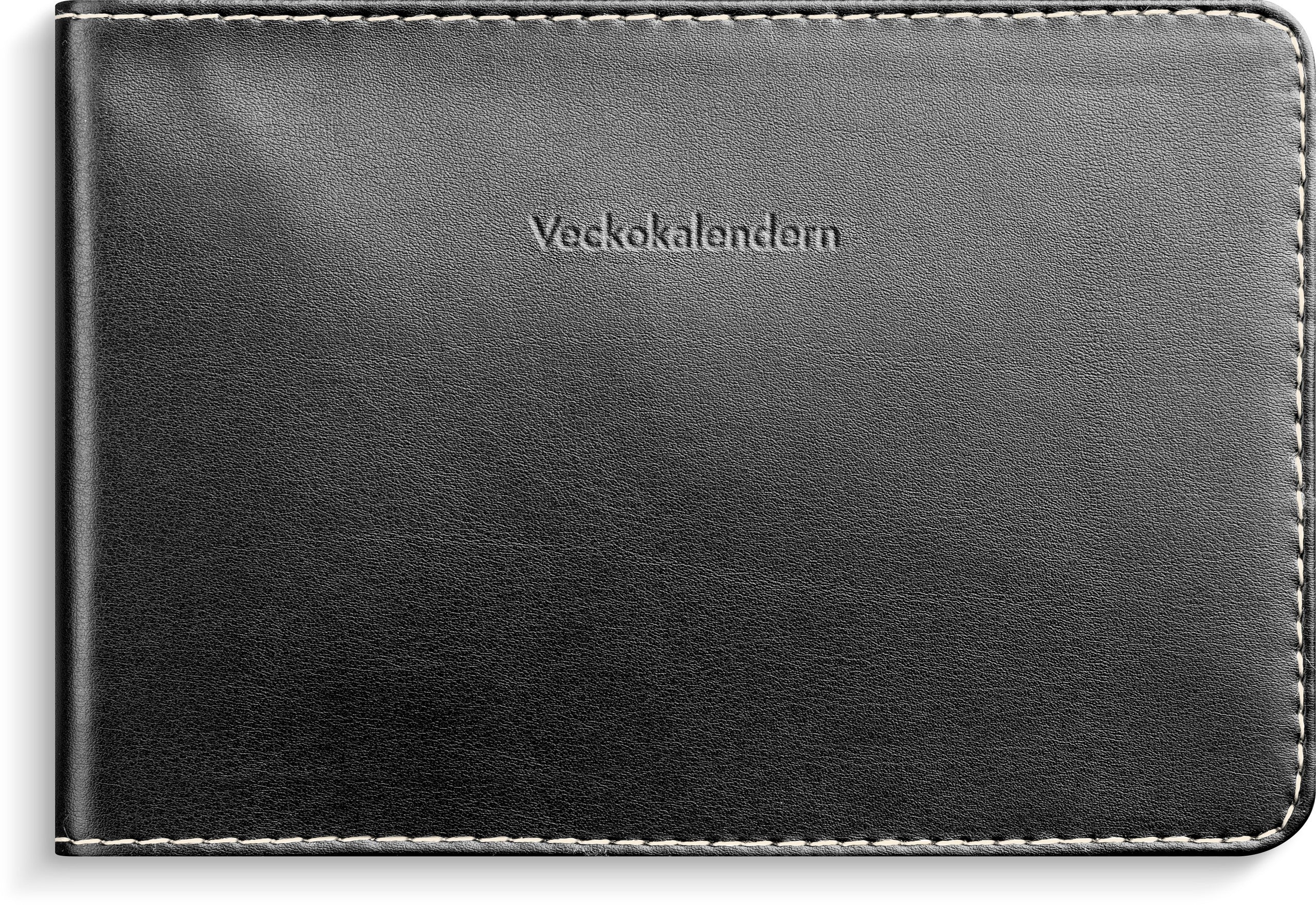 Veckokalendern 2027 svart konstläder