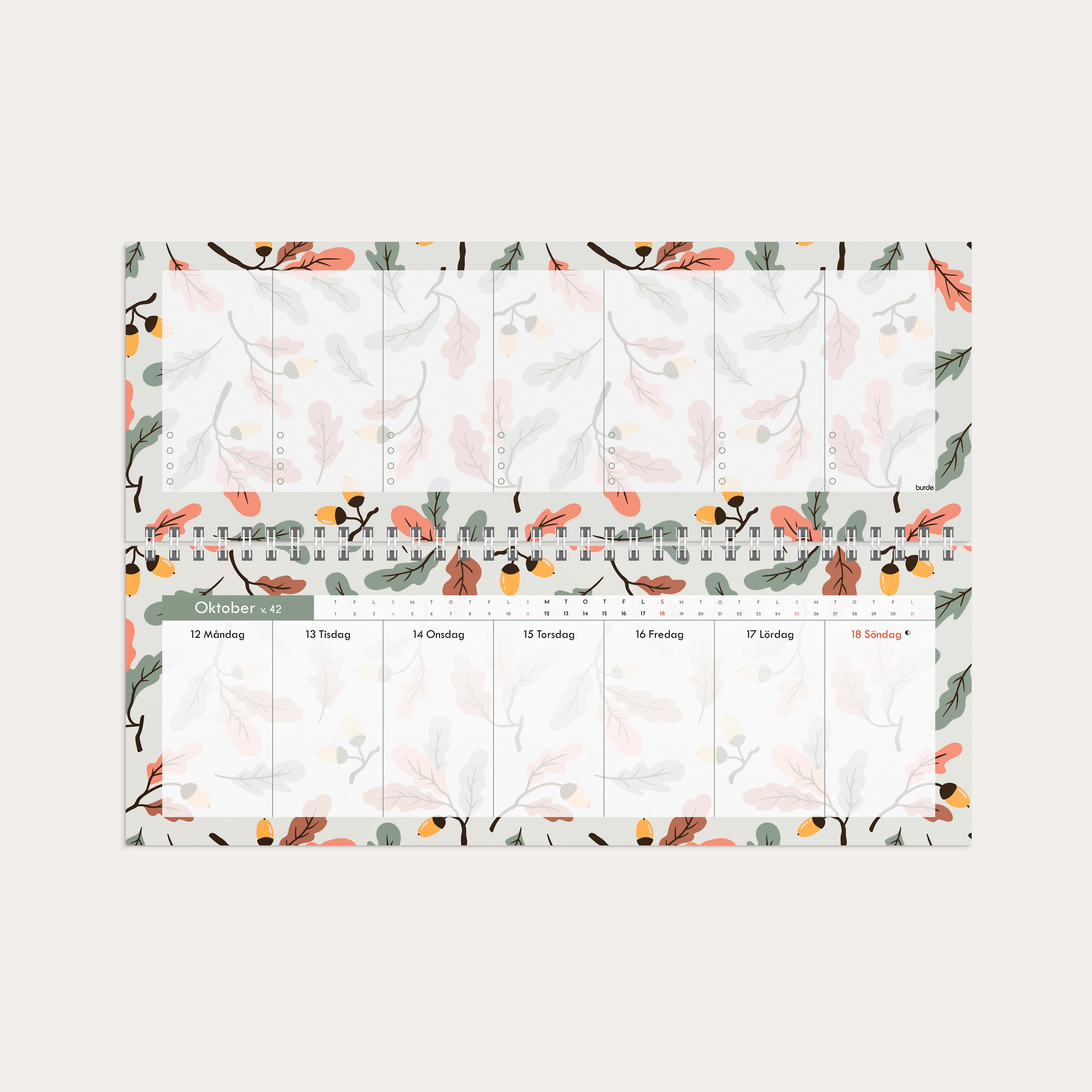 Kalender 2026 Bordsalmanackan Mönster