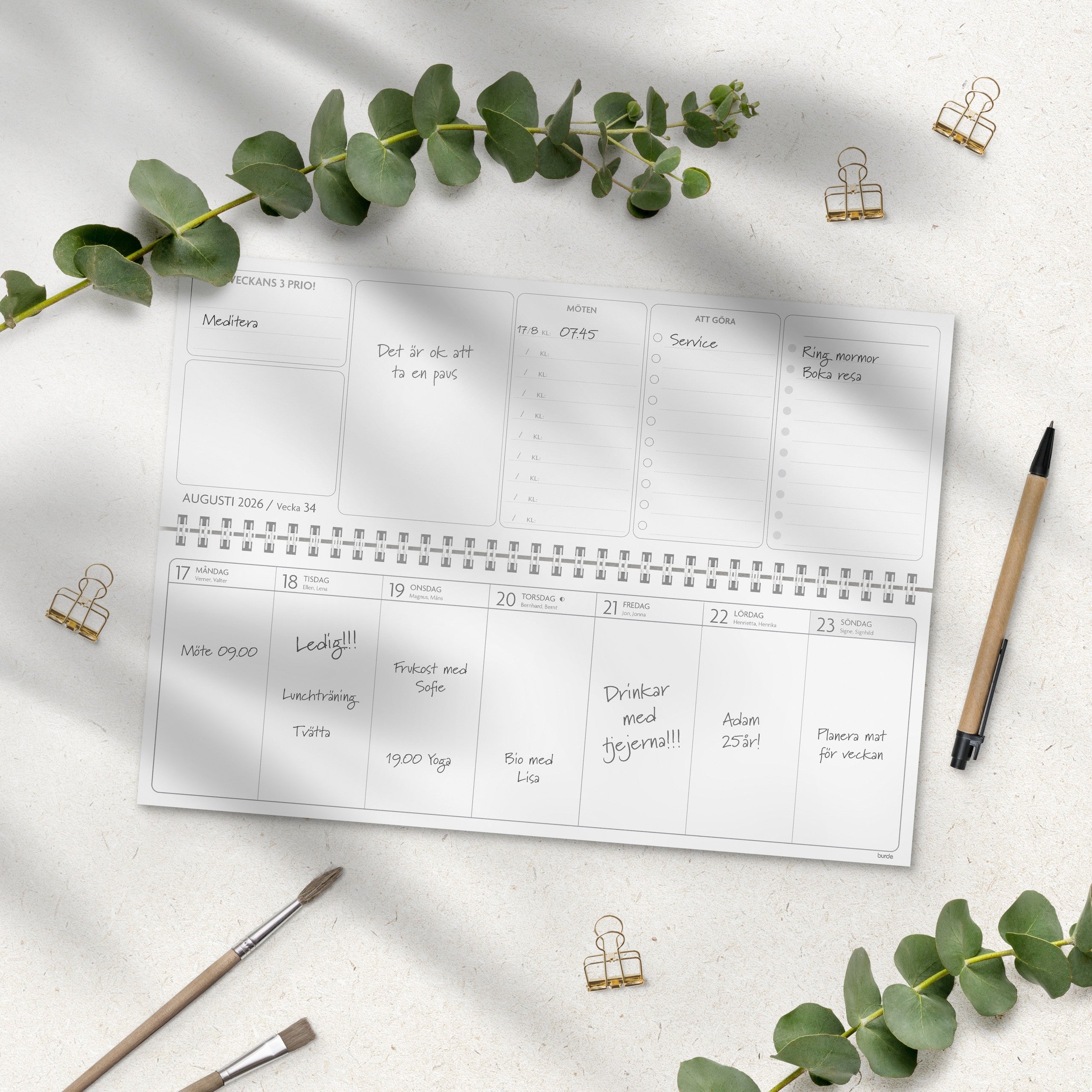 Kalender 2026 Bordsalmanackan Få det gjort