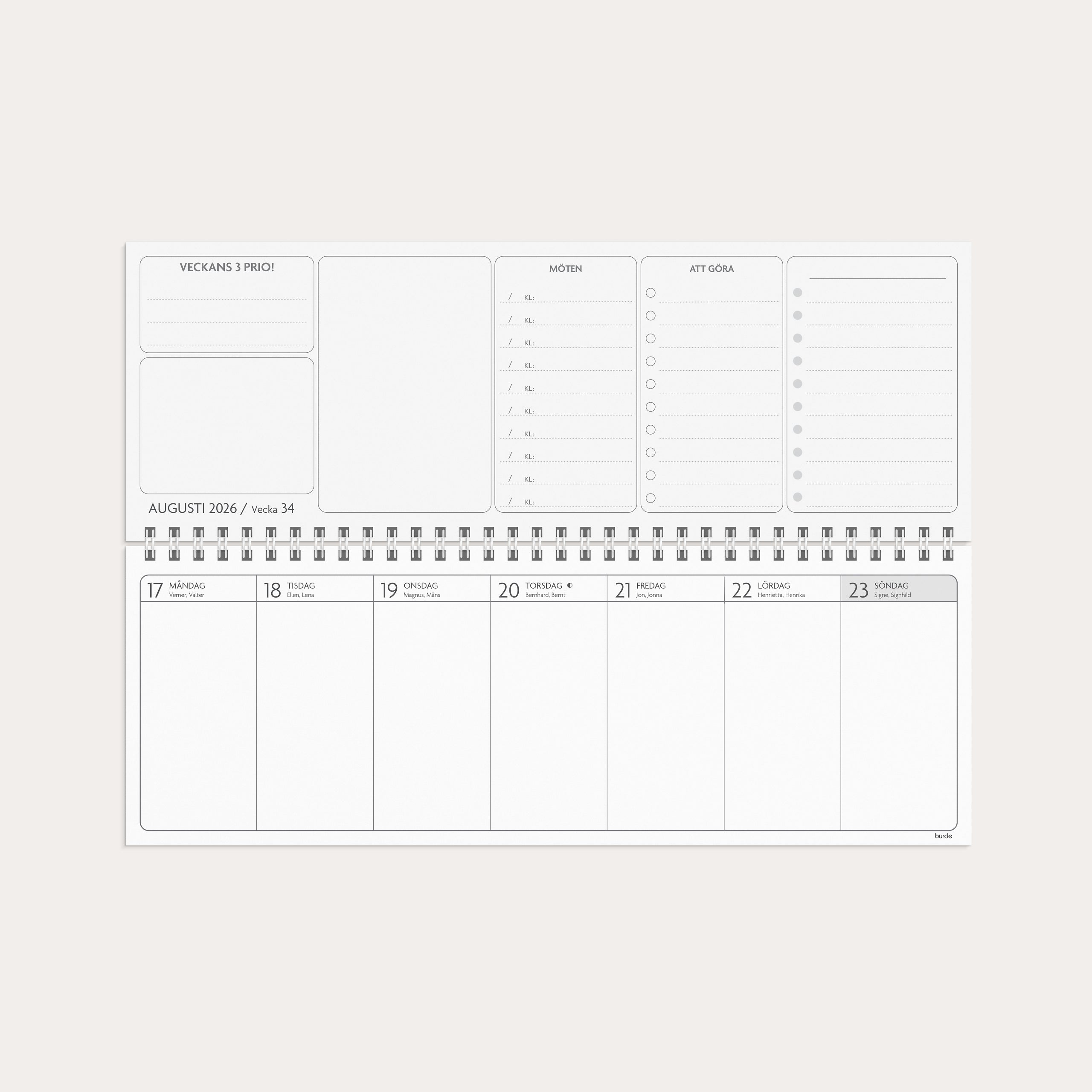 Bordsalmanackan Få det gjort 2026