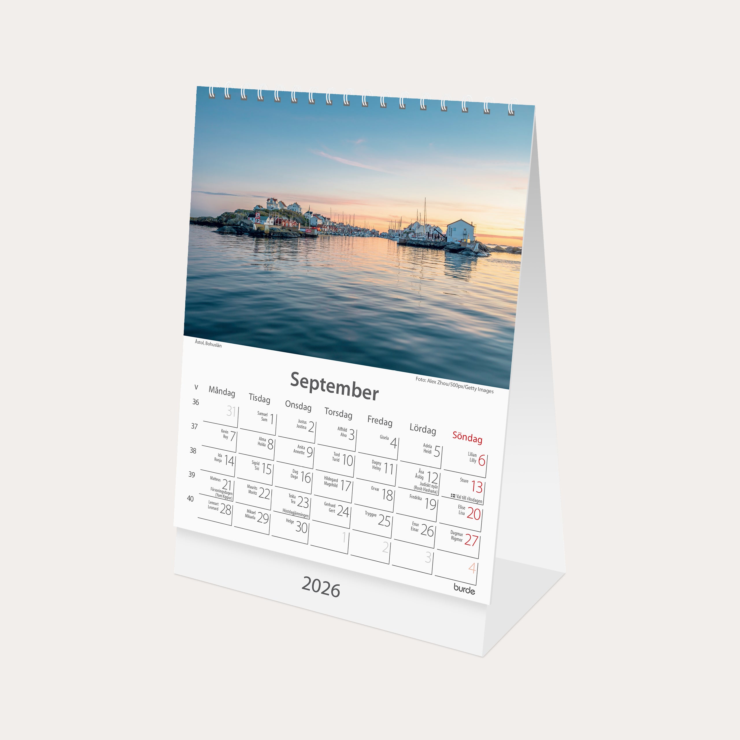 Kalender 2026 Bordskalender Sverige