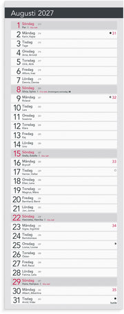 Liten Bordskalender Elegant 2027