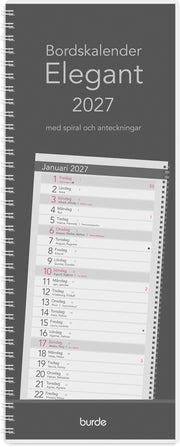 Bordskalender Elegant 2027 spiral