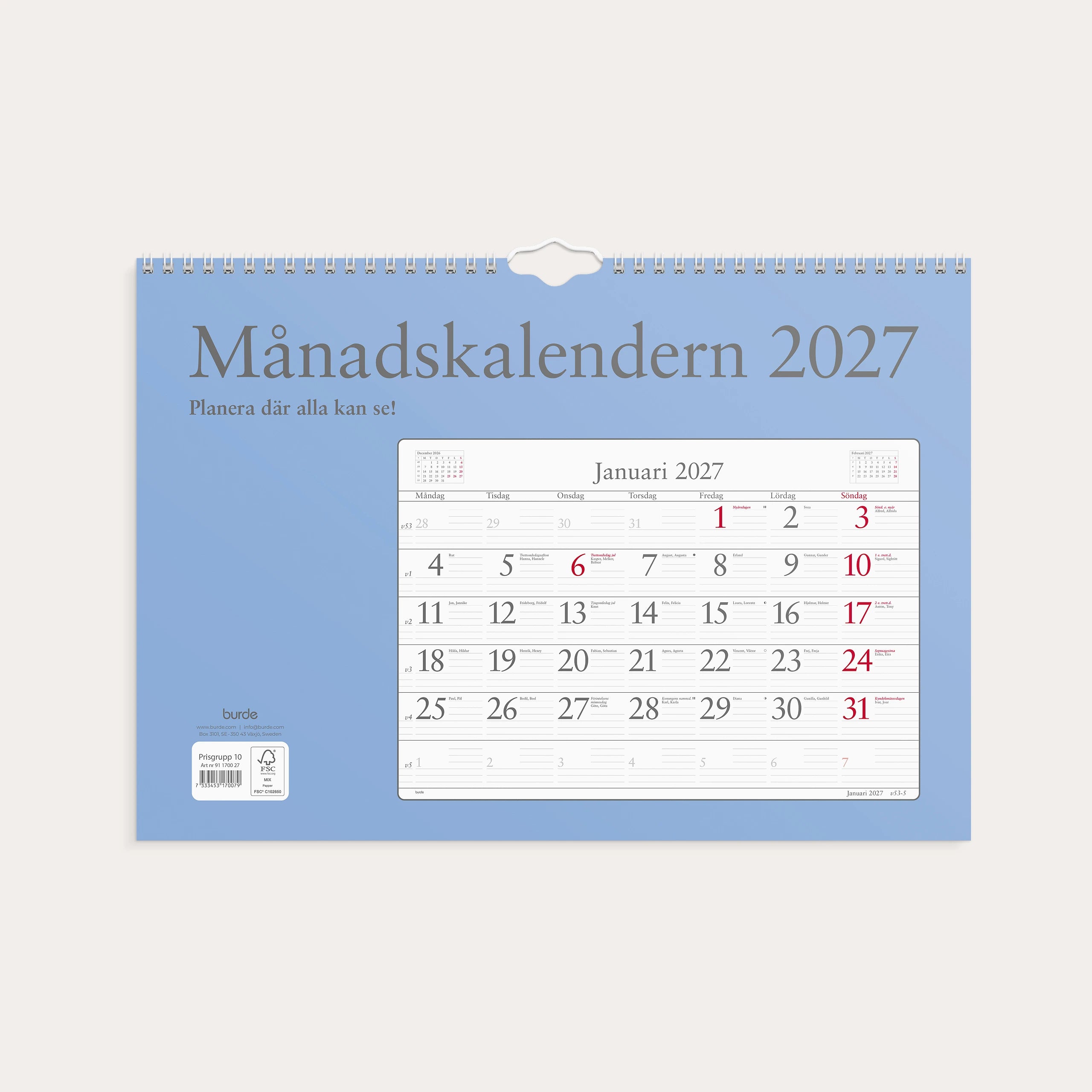 Månadskalendern 2027